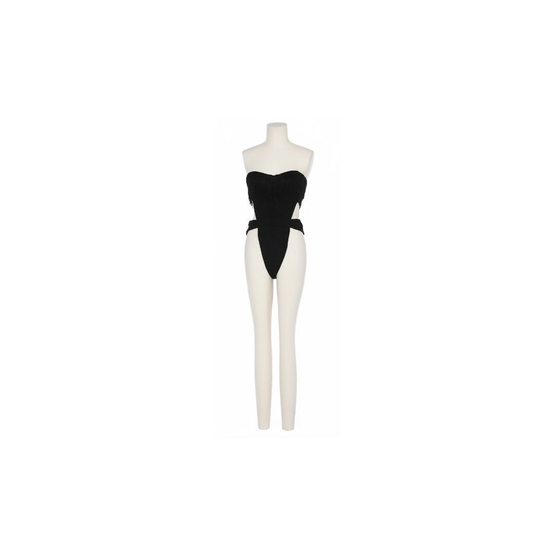 Saint Laurent Paris oc11z1125 Bodysuits Jersey Viscose Crepe in Noir Size XS / US 0-2 / IT 36-38 - 1 Preview