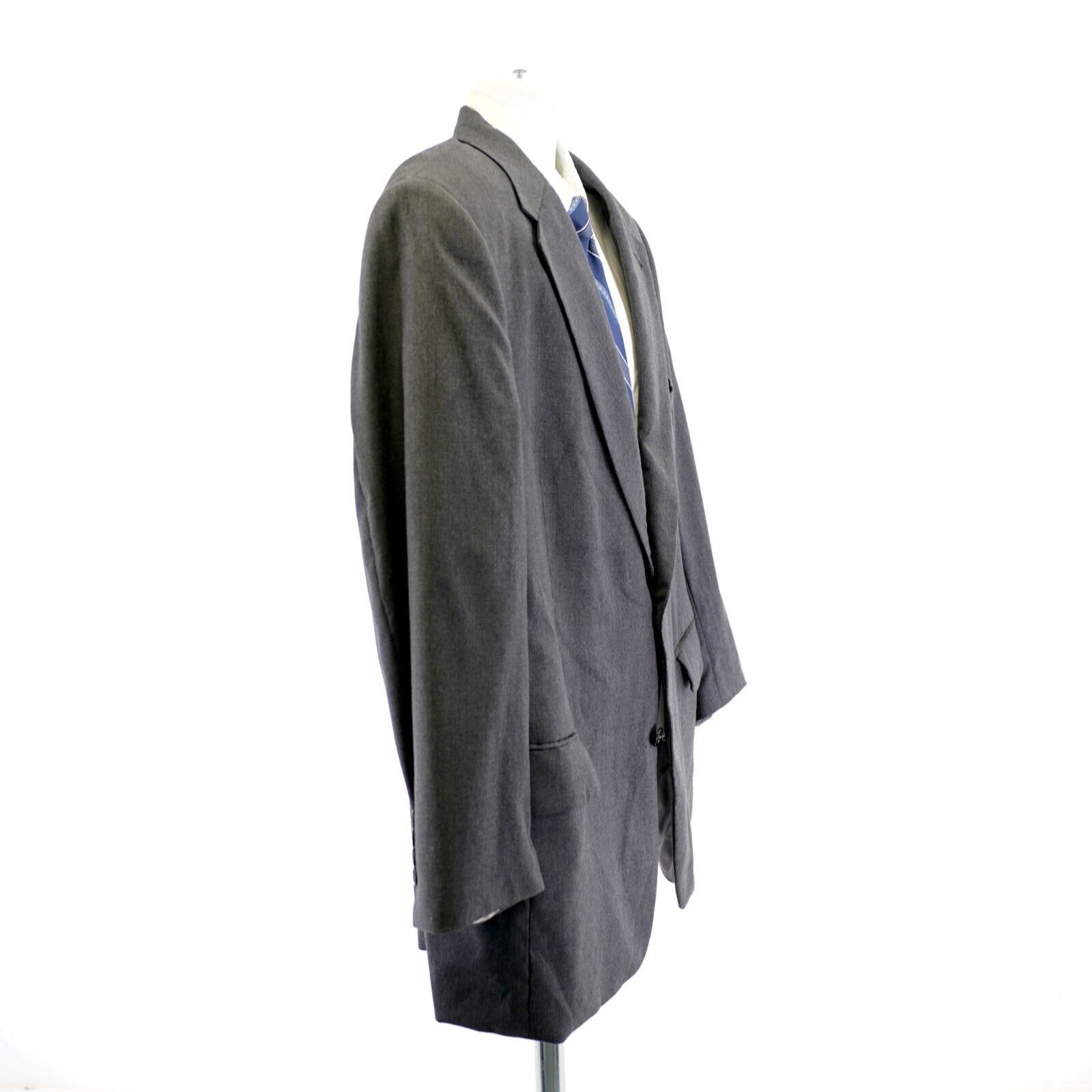 Jos. A. Bank DAMAGED Jos A Bank Portly Gray Wool 46R Tagged 46S 2 Button Size 46R - 7 Thumbnail