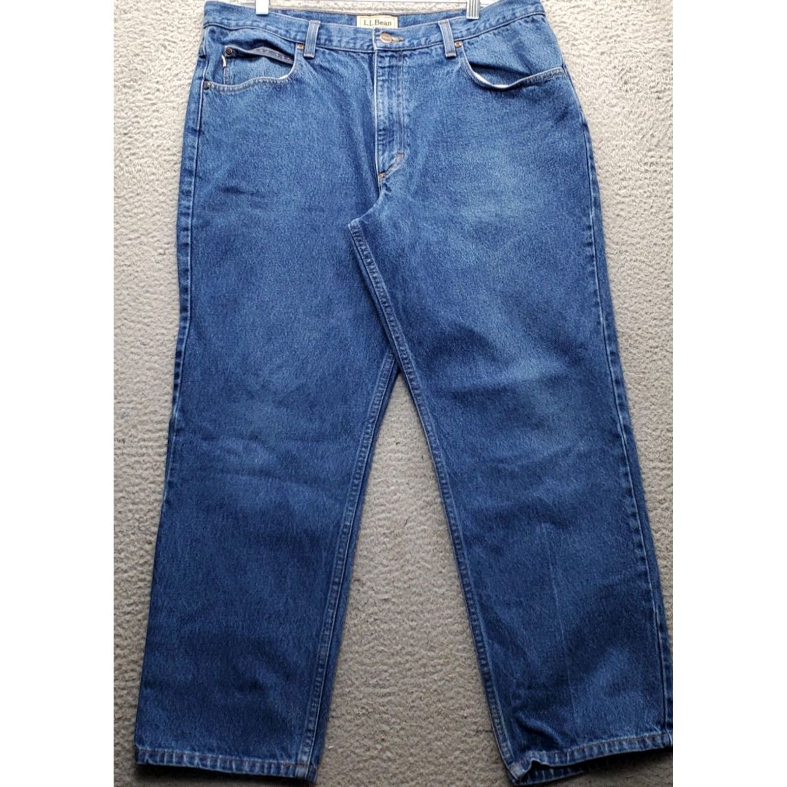 Vintage L.L. Bean Classic Fit Jeans Mens 38x29 Blue Denim Straight Stonewash Streetwear Size US 38 / EU 54 - 2 Thumbnail