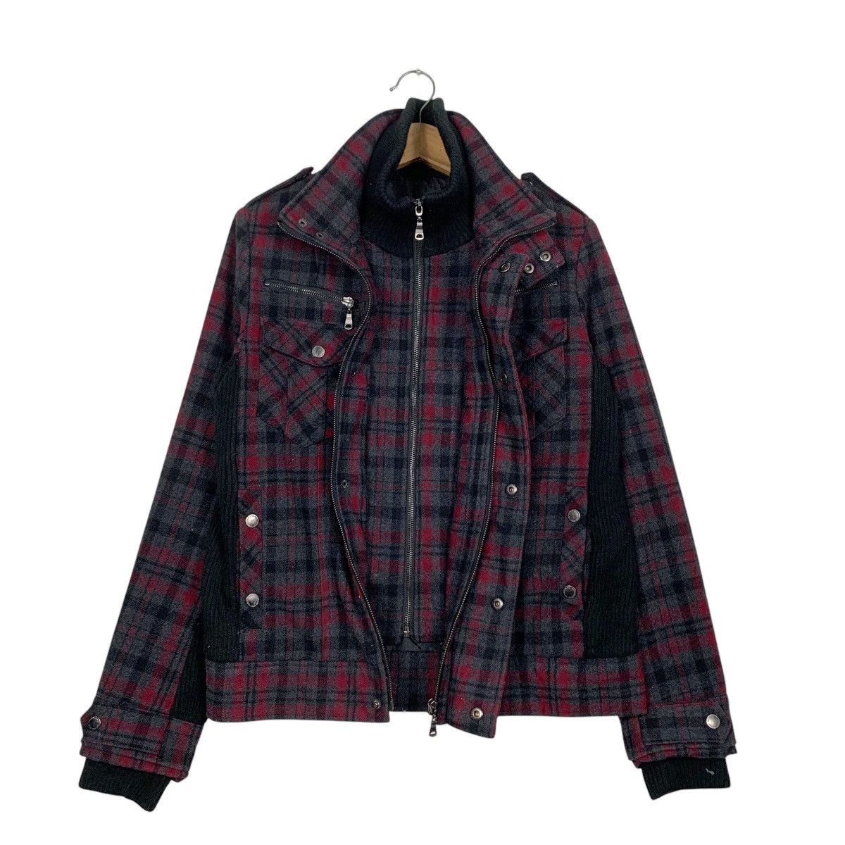 semanticdesign ☀️Semantic design wool red tartan punk jacket Size US S / EU 44-46 / 1 - 1 Thumbnail