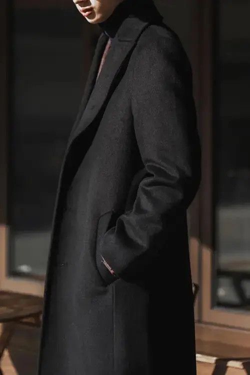 Aran Isles Knitwear × Japanese Brand Sweater Winter Long Warm Black Trench Coat Size US L / EU 52-54 / 3 - 4 Thumbnail