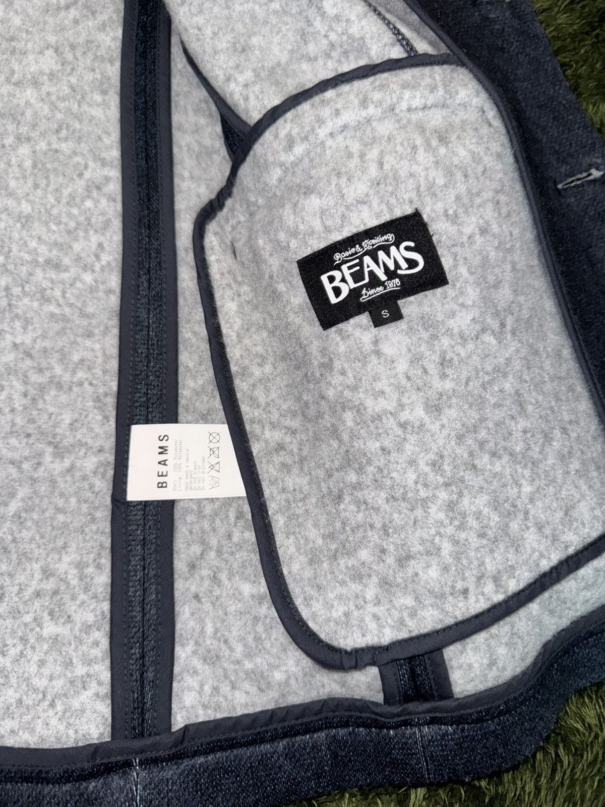 Beams Japan [S] Beams Textured Loose fit Poly Blazer Jacket Navy Size US S / EU 44-46 / 1 - 5 Thumbnail