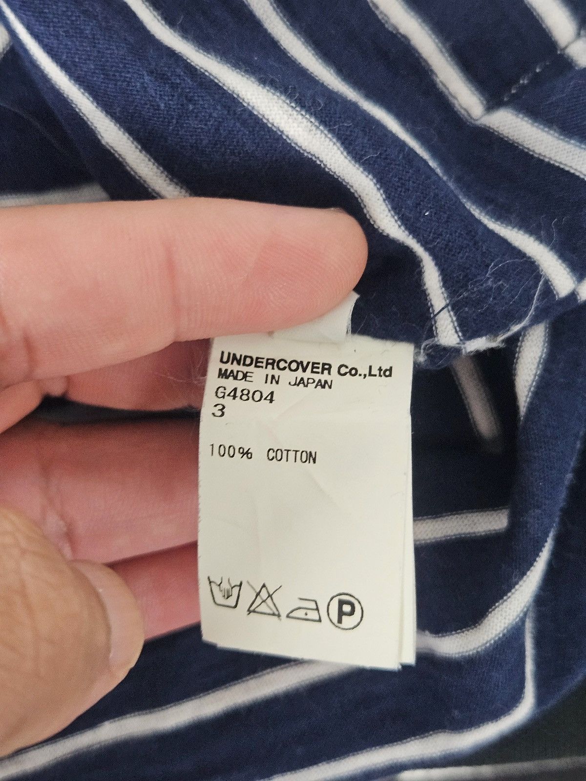 Undercover Undercover Undercoverism Underman stripe shirt Size US L / EU 52-54 / 3 - 7 Thumbnail