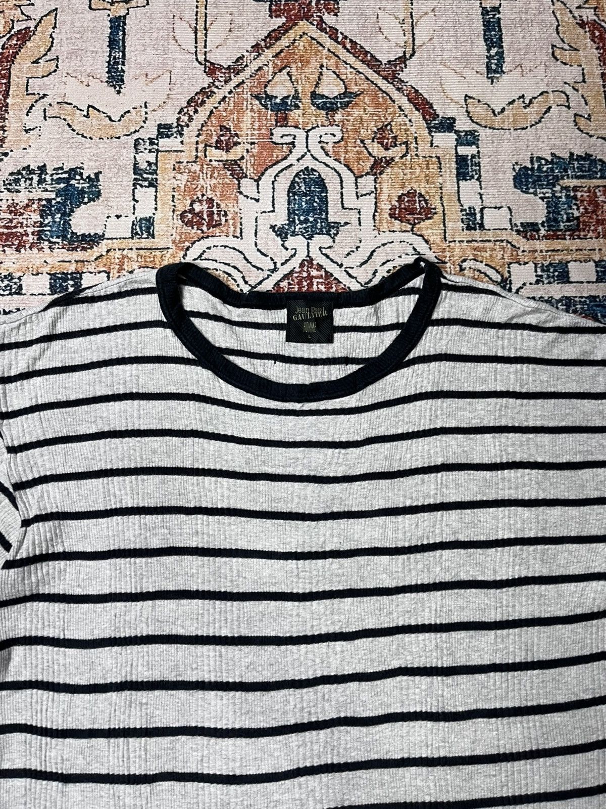 Jean Paul Gaultier Jean Paul Gaultier Homme Ringger Tee Stripped Size US M / EU 48-50 / 2 - 2 Thumbnail