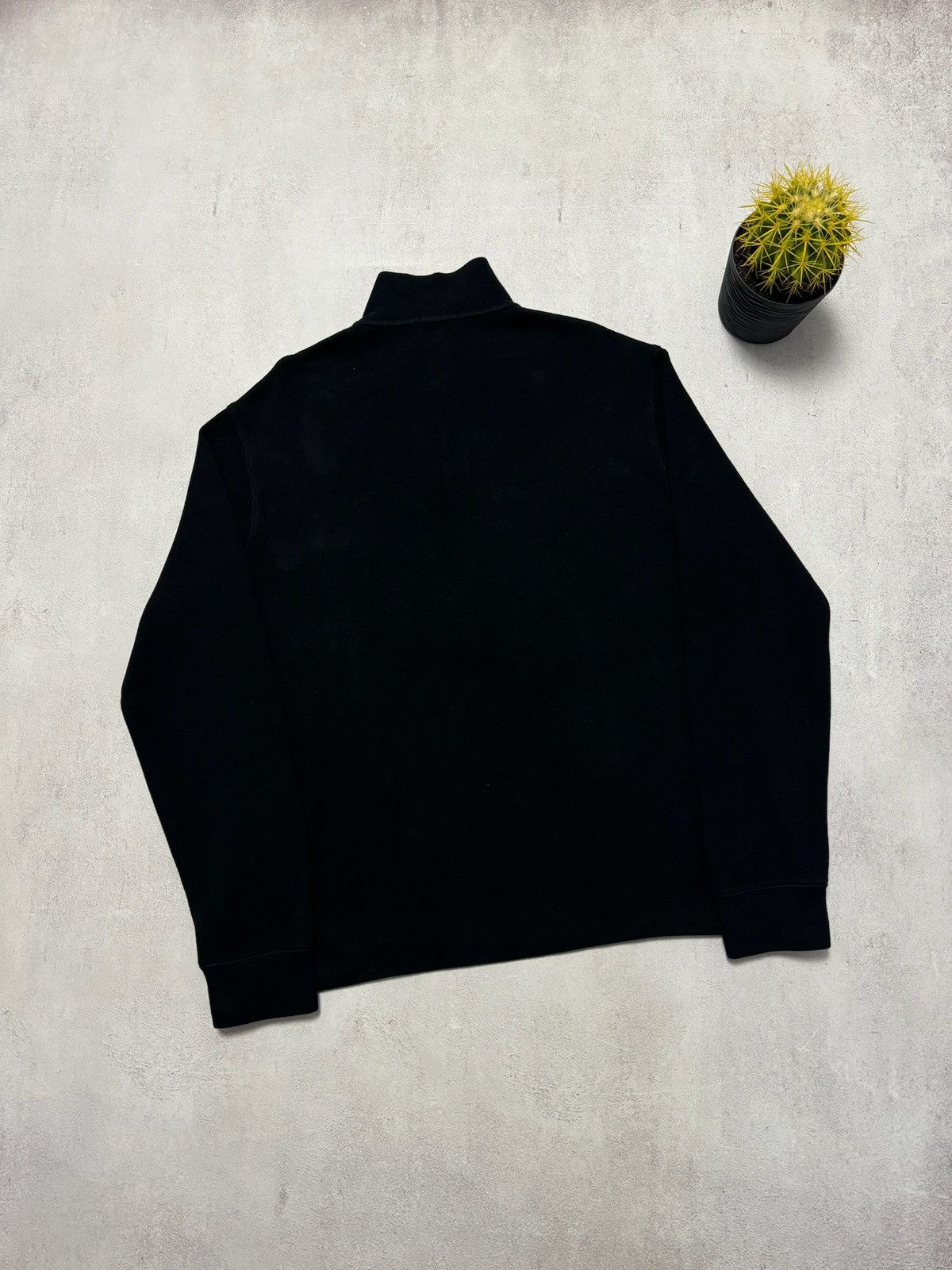 Polo Ralph Lauren × Vintage Vintage Polo Ralph Lauren Sweater Zip 1/3 Black Baggy 90s Size US L / EU 52-54 / 3 - 8 Thumbnail