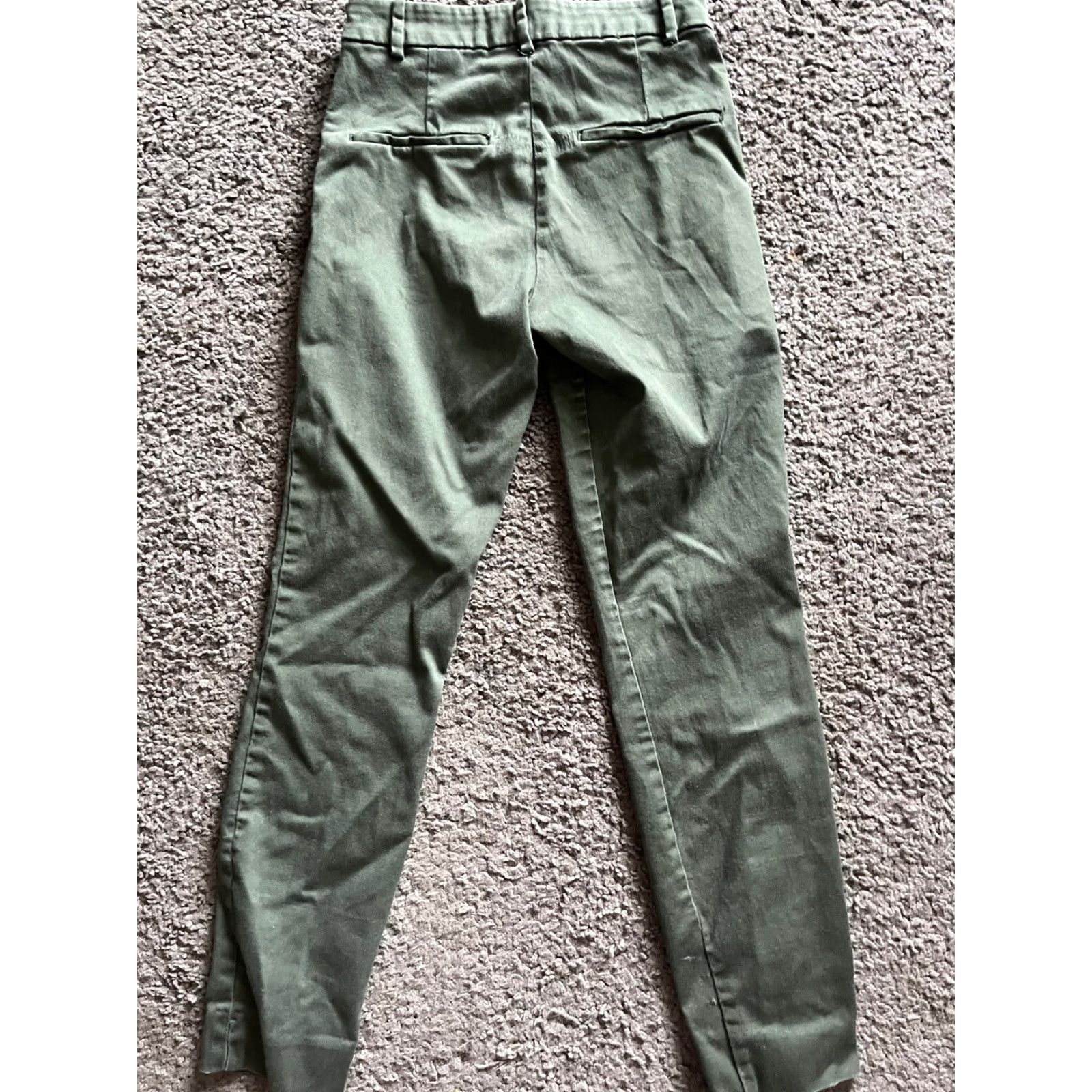 H&M H&M Dress Pants Women 2 Olive Green Dress Pants Adult Regular Ankle Zip Side Pull On Slim Fit Women's Pants 2 Midsummer? Size 26" / US 2 / IT 38 - 3 Thumbnail