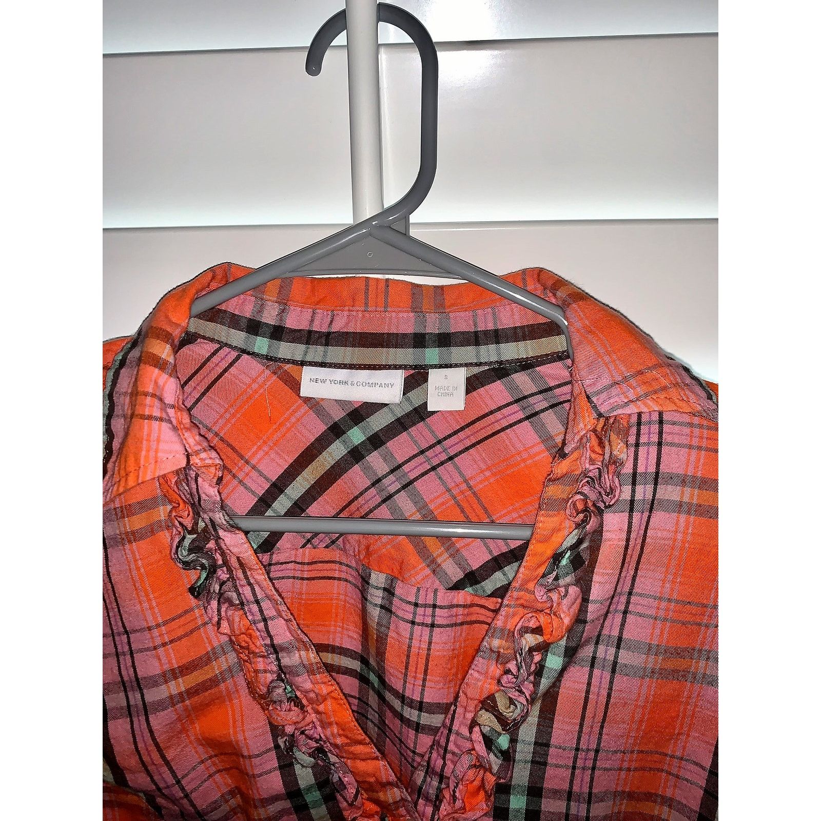 Other Woman's New York & Company Long Sleeve Plaid Blouse Size US S / EU 44-46 / 1 - 13 Thumbnail