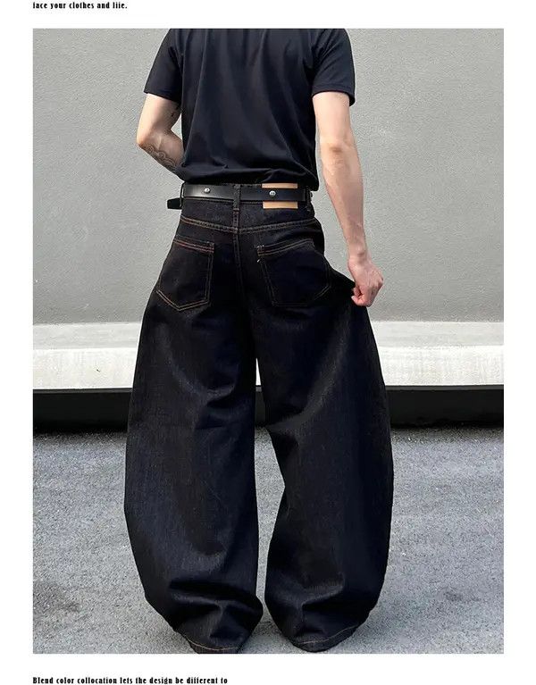 Jean VIBE Embroidered Baggy Wide Leg Jeans Size US 30 / EU 46 - 6 Thumbnail