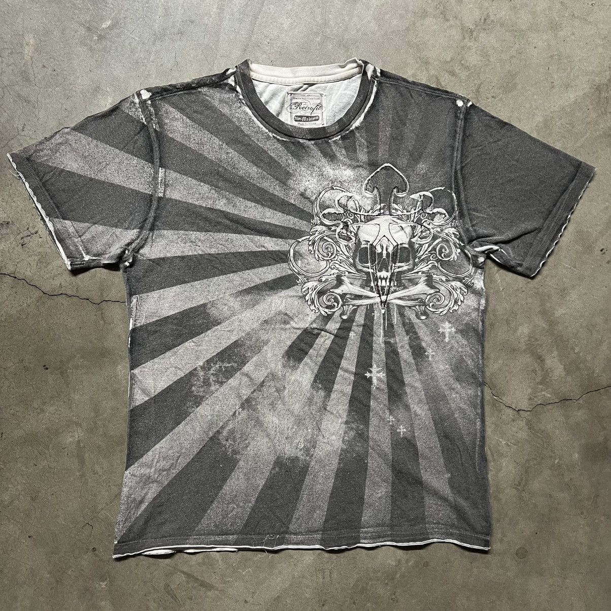 Affliction × Ed Hardy × Southpole Retro Fit Distressed Contrast Graphic T-Shirt Size US M / EU 48-50 / 2 - 2 Thumbnail