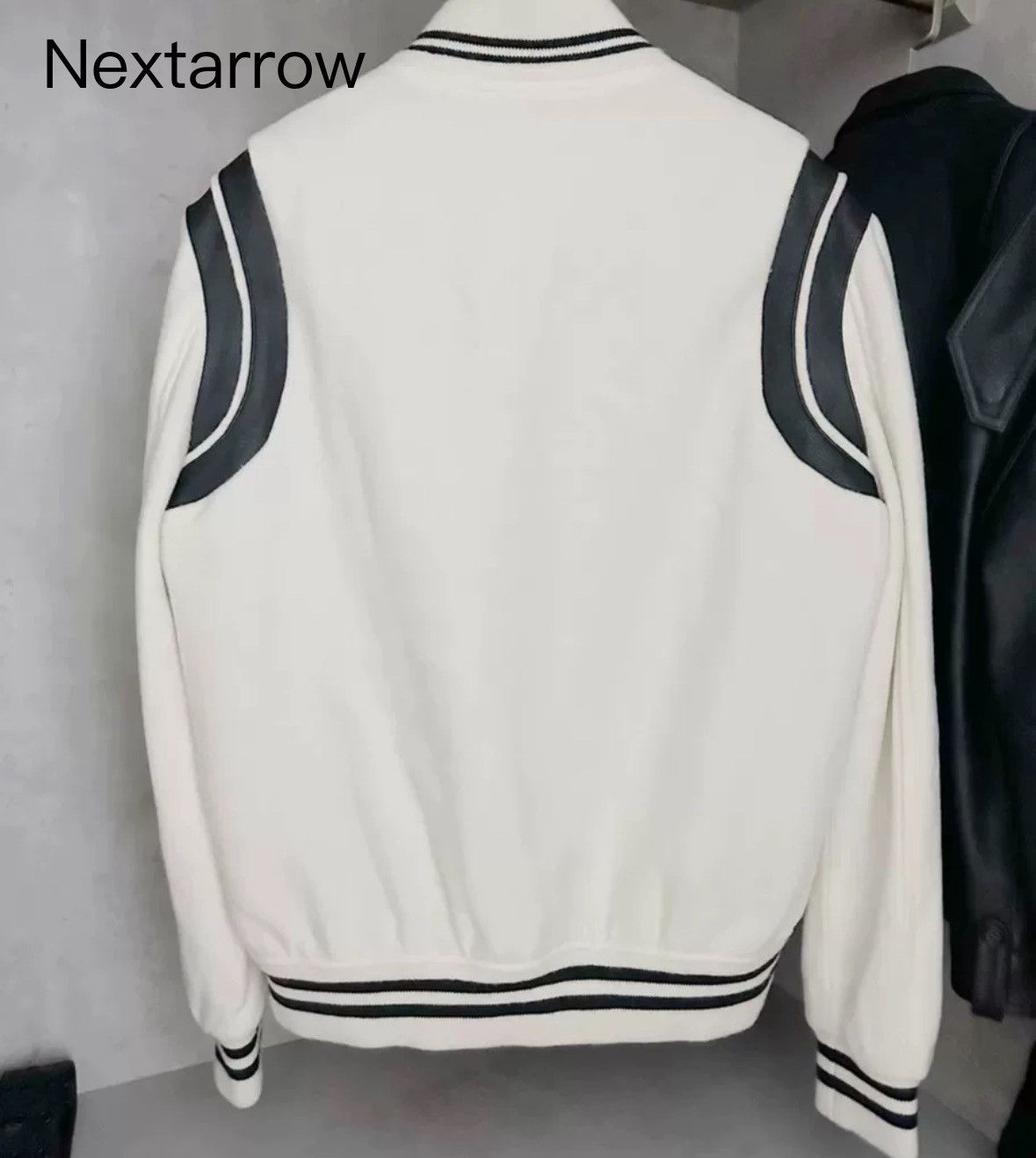 Saint Laurent Paris × Yves Saint Laurent Saint Laurent white Teddy baseball jacket2412-Nextarrow Size US M / EU 48-50 / 2 - 2 Thumbnail