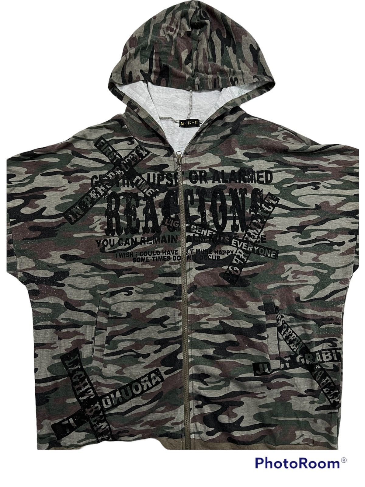Japanese Brand Punk hoodie zip camo print skull logo Size US M / EU 48-50 / 2 - 5 Thumbnail