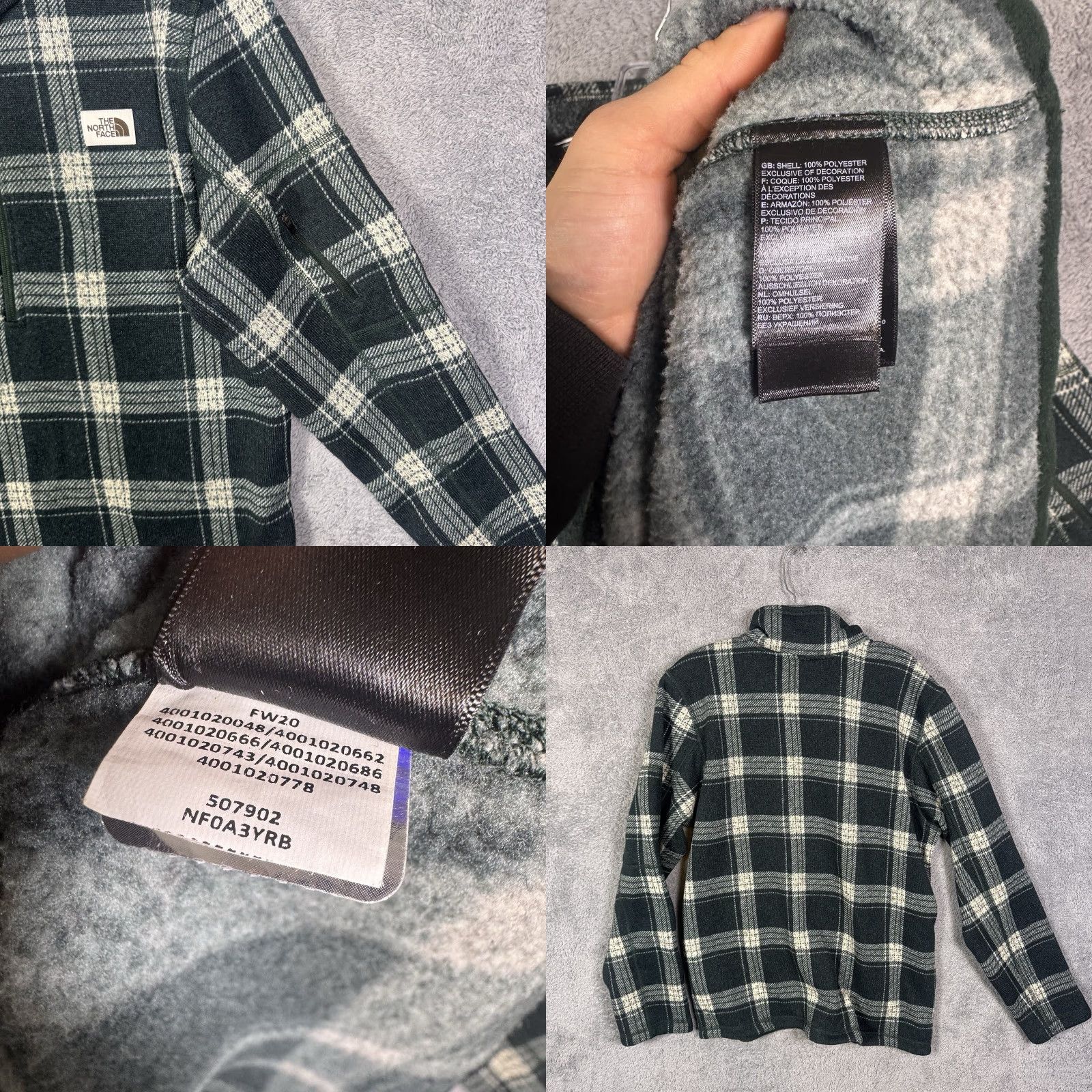 The North Face VINTAGE The North Face Gordon Lyons Jacket Mens L Plaid Fleece 1/2 Zip Size US L / EU 52-54 / 3 - 8 Thumbnail