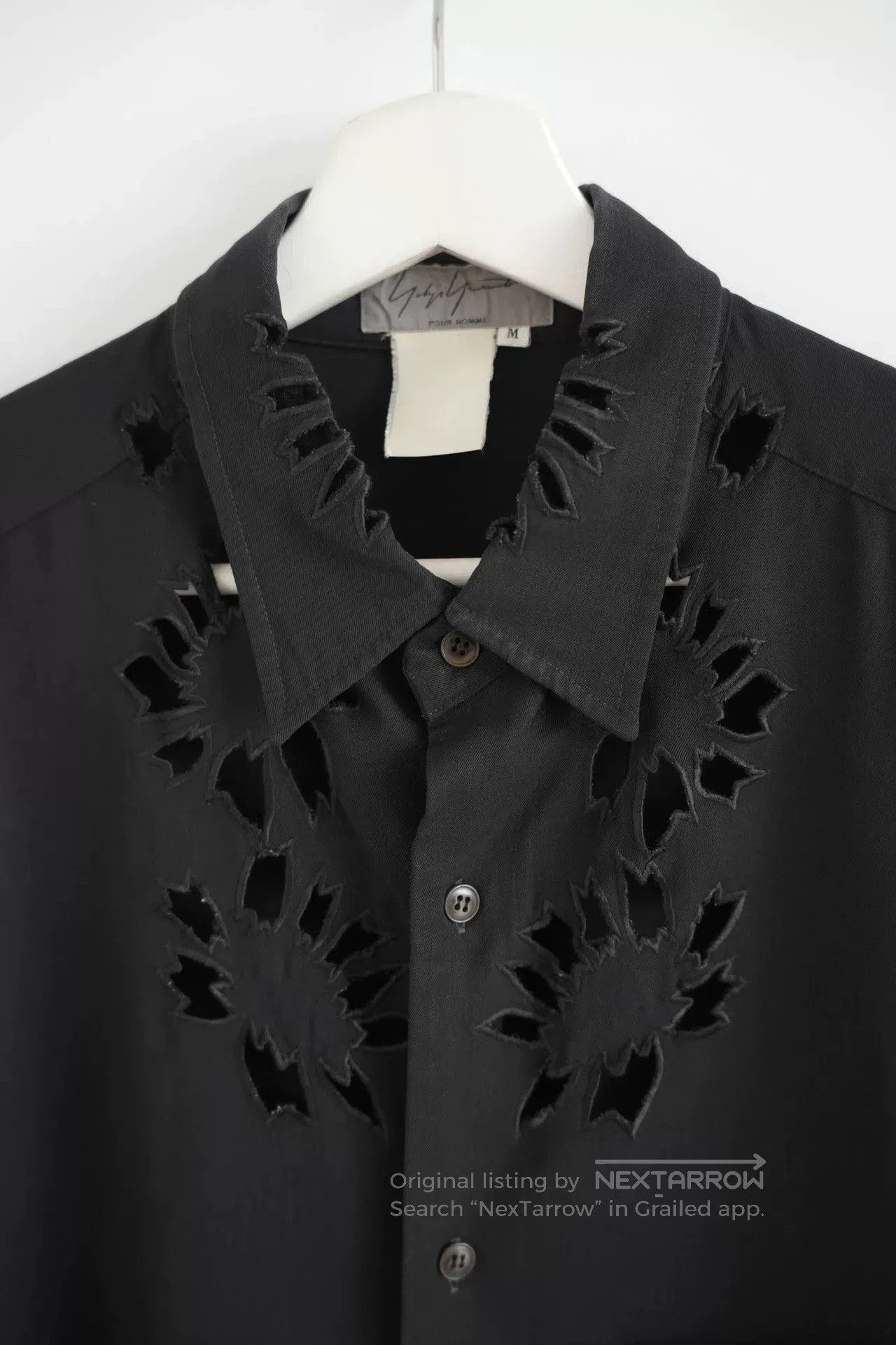 Yohji Yamamoto Yohji Yamamoto 96ss Black Cutout Shirt. Size US M / EU 48-50 / 2 - 4 Thumbnail