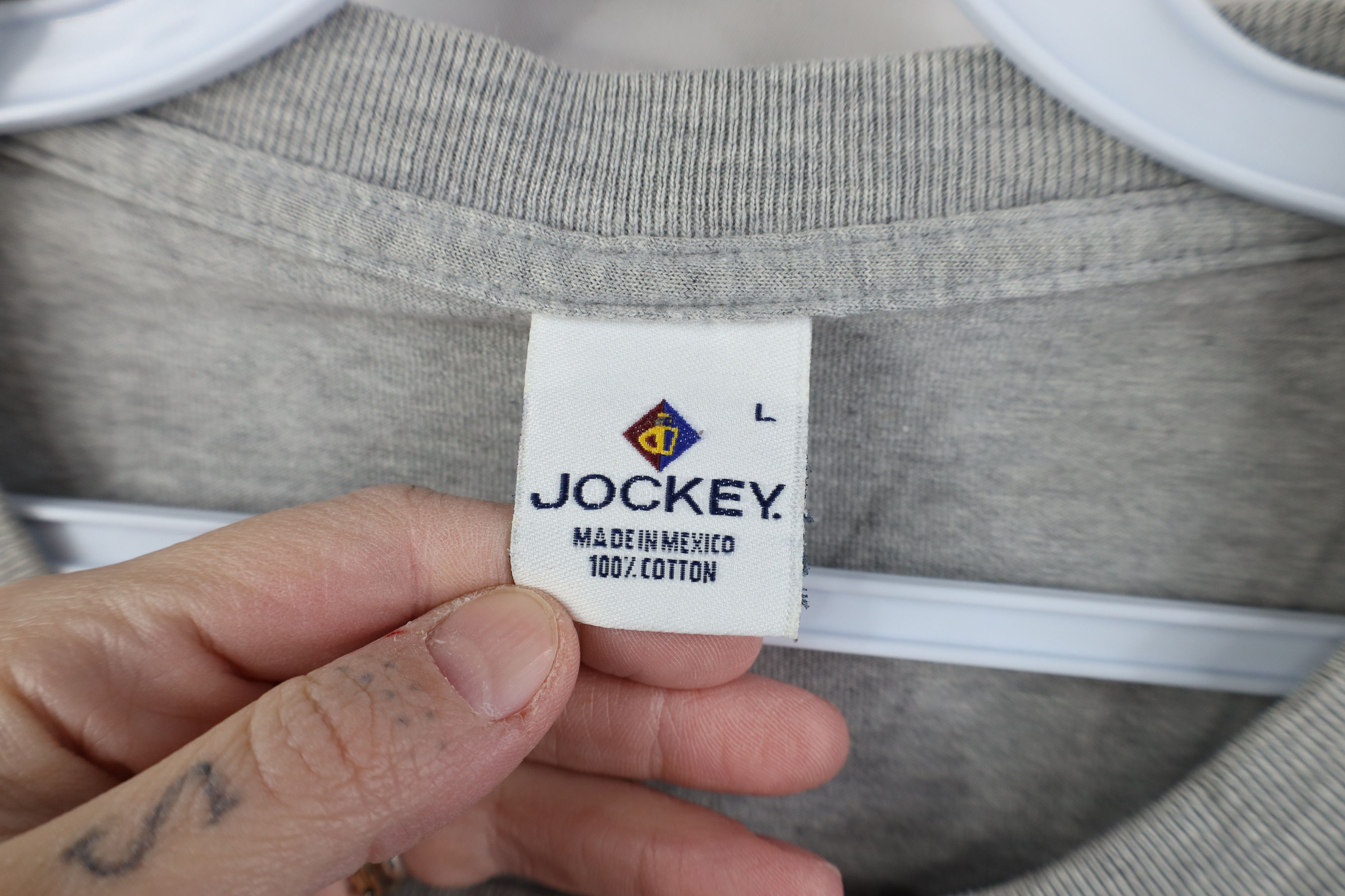 Vintage Vintage 90s Streetwear Long Sleeve T-Shirt Gray Cotton Size US L / EU 52-54 / 3 - 6 Thumbnail