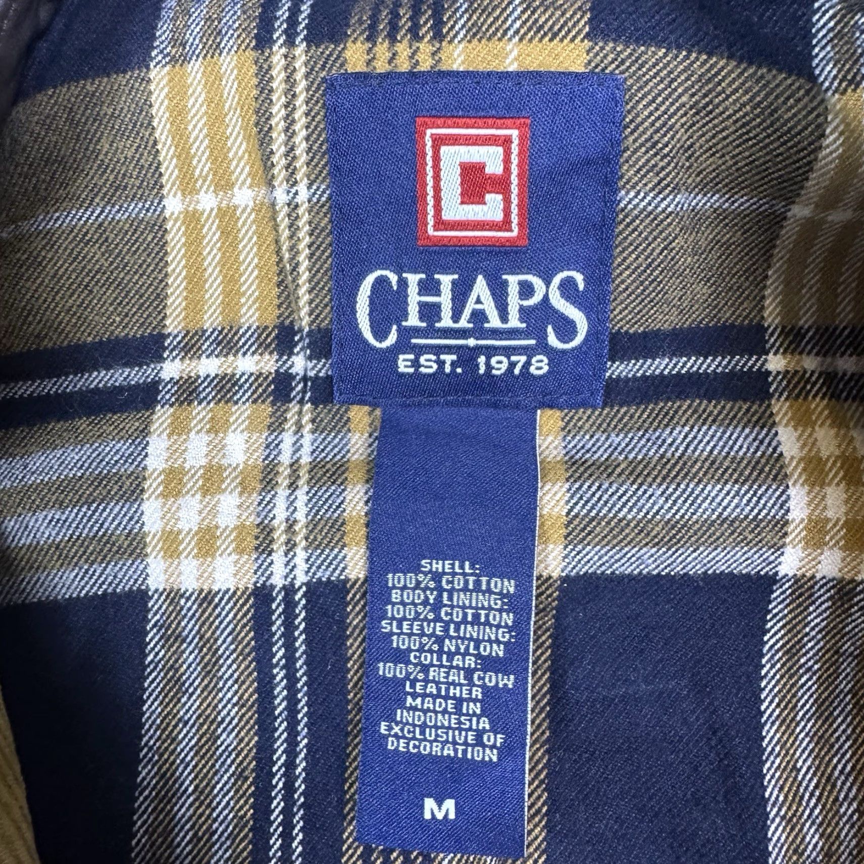 Ralph Lauren VINTAGE Ralph Lauren Chaps Jacket Men M Corduroy Leather Flannel Chore Field Barn Crest Shirt? Size US M / EU 48-50 / 2 - 7 Thumbnail