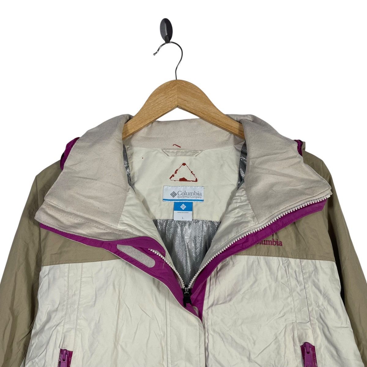 Columbia Vintage Columbia Omni-Tech Hooded Outdoor Rain Jacket Size L / US 10 / IT 46 - 5 Thumbnail