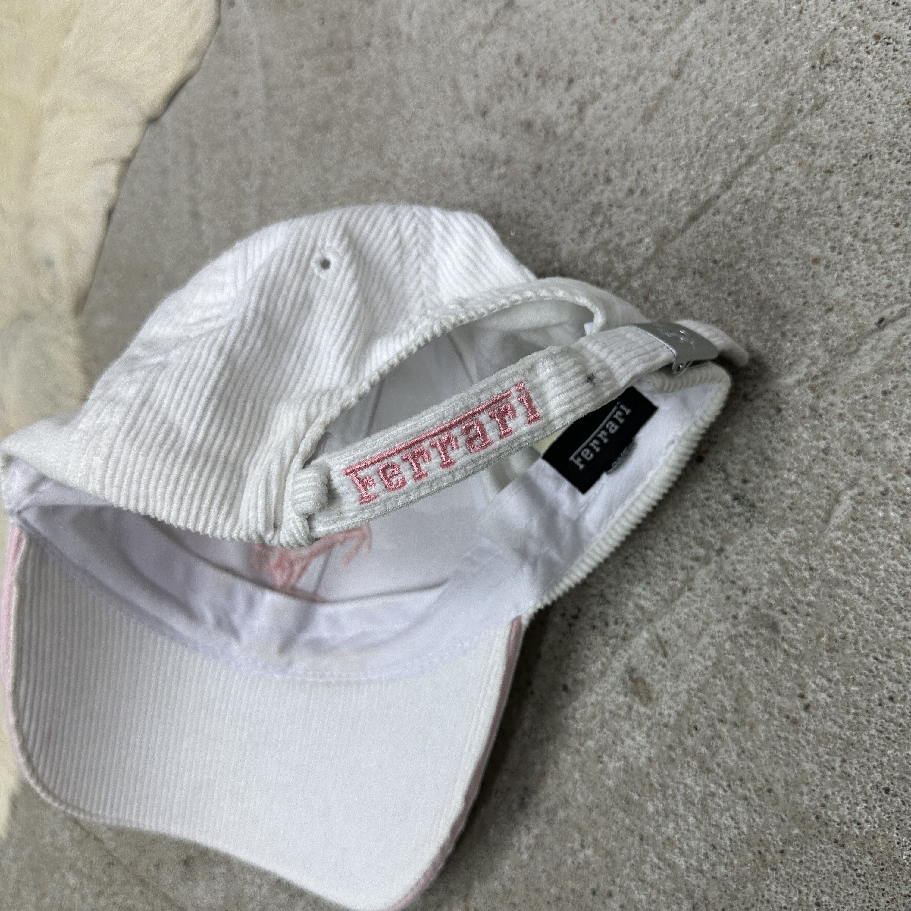 Ferrari Vintage Corduroy Streetwear Moto Ferrari Unisex Hat Y2K Size ONE SIZE - 6 Thumbnail