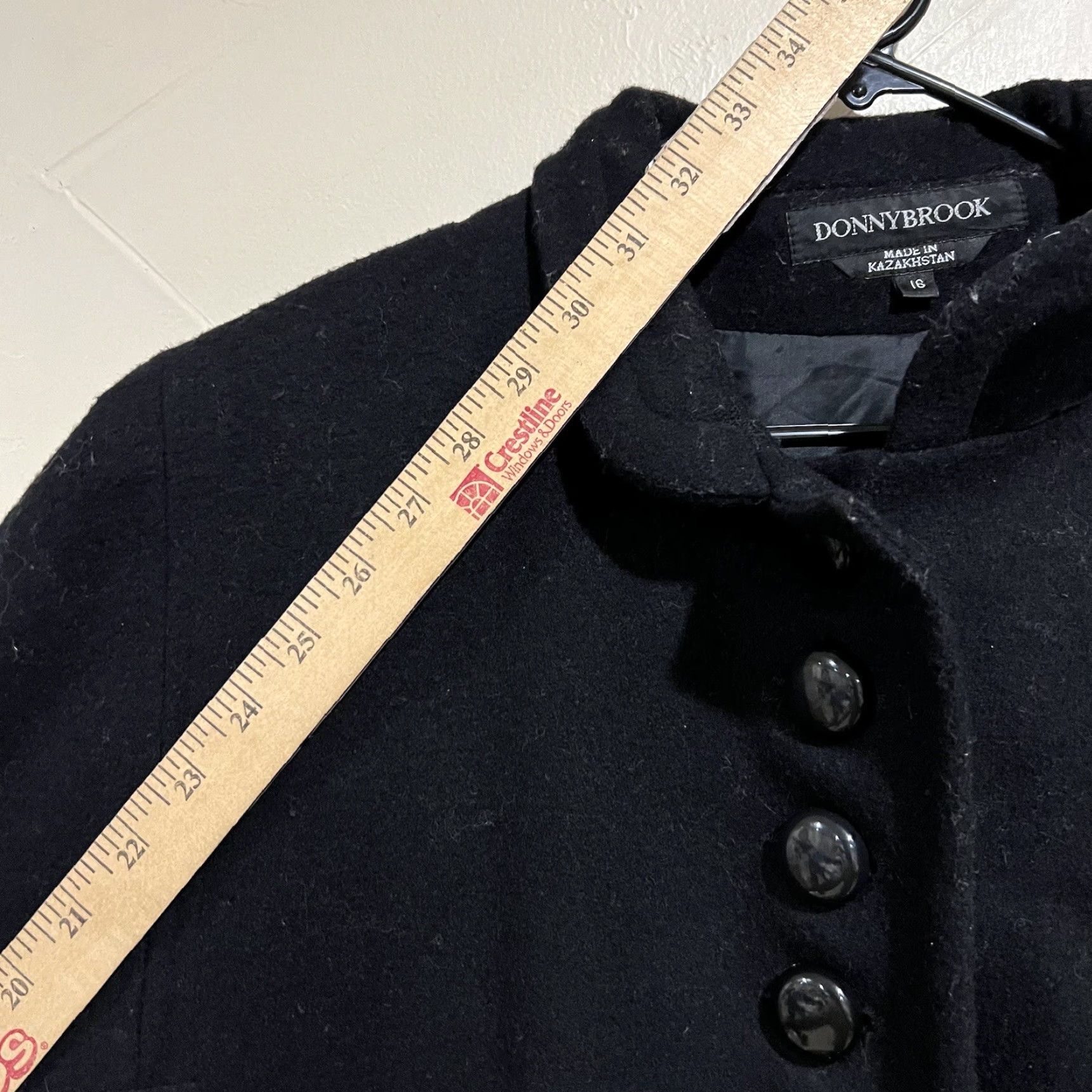 Vintage VINTAGE Donnybrook Coat Women Long 16 Wool Black Button Down Overcoat Womens Size XXL / US 16-18 / IT 52-54 - 5 Thumbnail