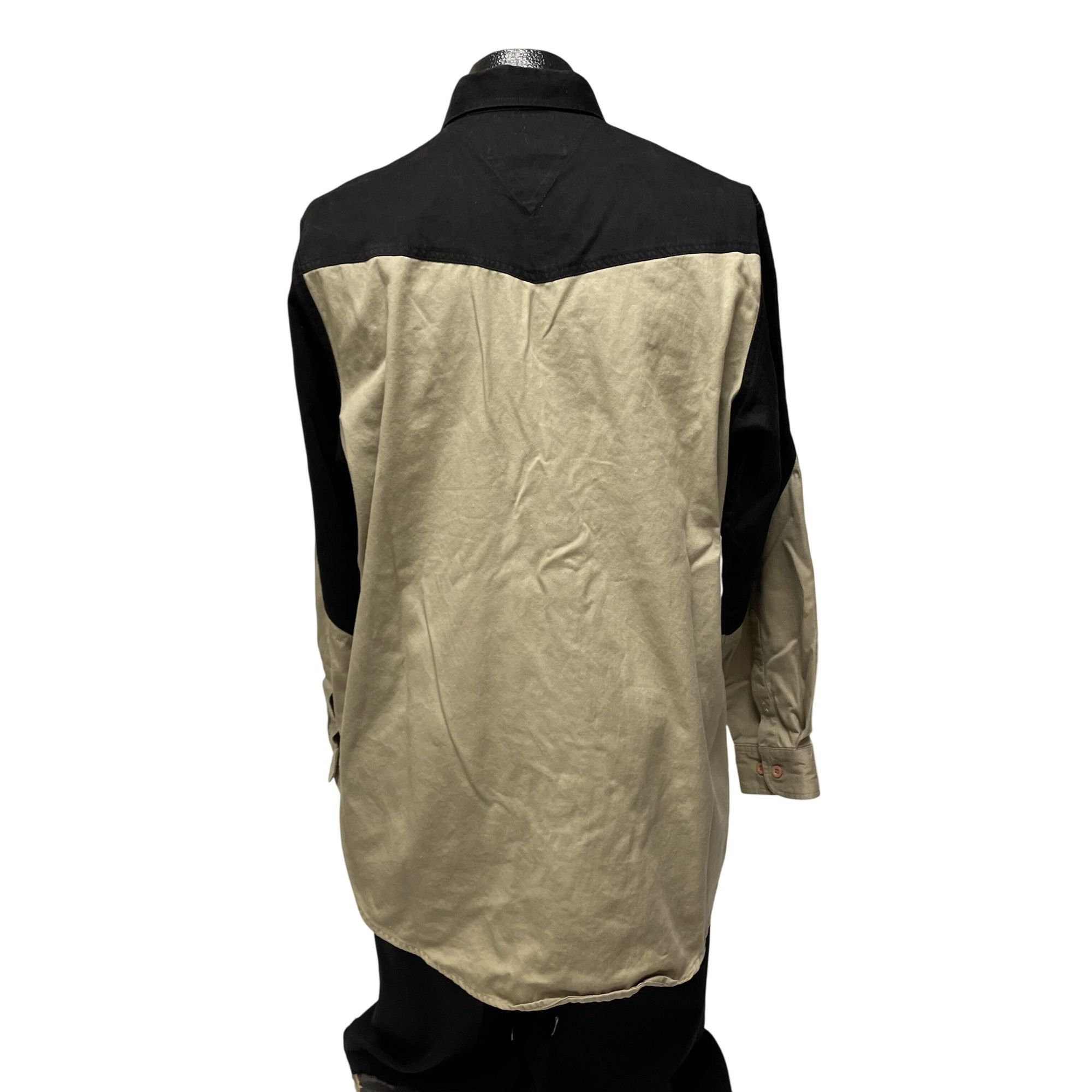 Other Vtg Spindle River Khaki COLORBLOCK Cowboy Western Shirt Size US L / EU 52-54 / 3 - 3 Thumbnail