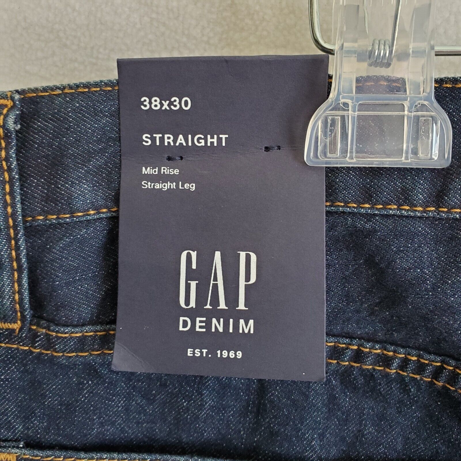 Gap Gap Jeans Denim Blue Mens 38x30 Straight Leg Mid Rise Pants Size US 38 / EU 54 - 12 Thumbnail