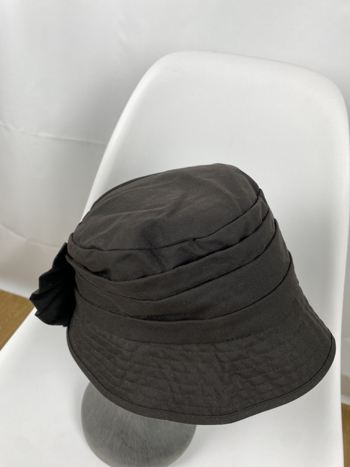 Dents Dents Waxed Cotton Hat With Bow One Size Size ONE SIZE - 5 Thumbnail