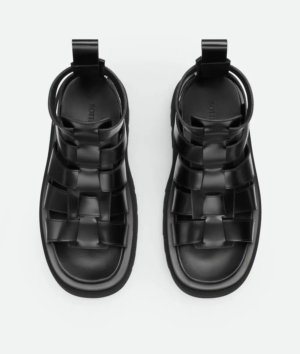 Bottega Veneta o1n1vont1125 Lug Flat Sandals in Black Size US 5 / IT 35 - 4 Thumbnail