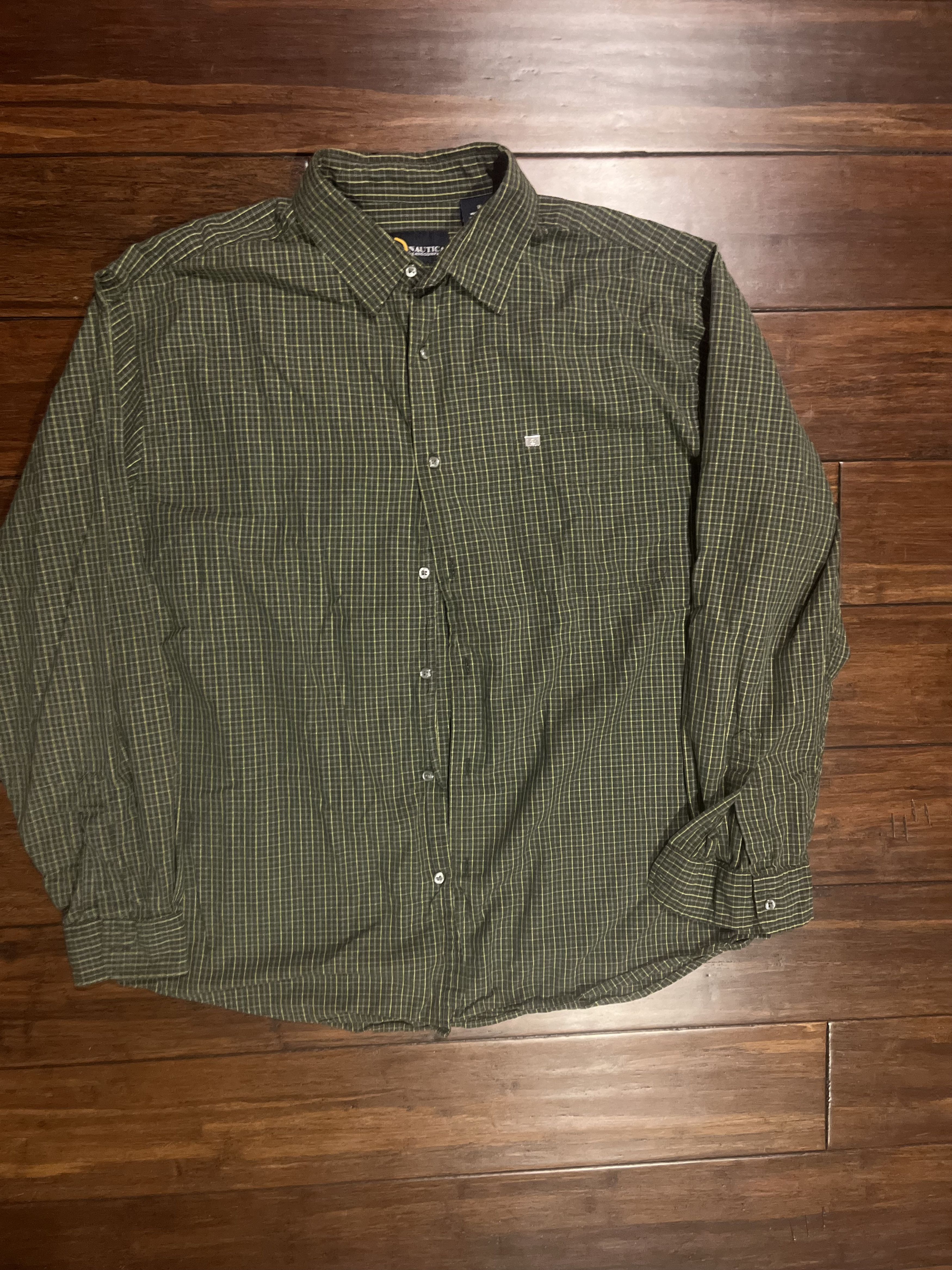 Nautica Nautica Jeans Flannel Vintage Green Size US XL / EU 56 / 4 - 1 Thumbnail