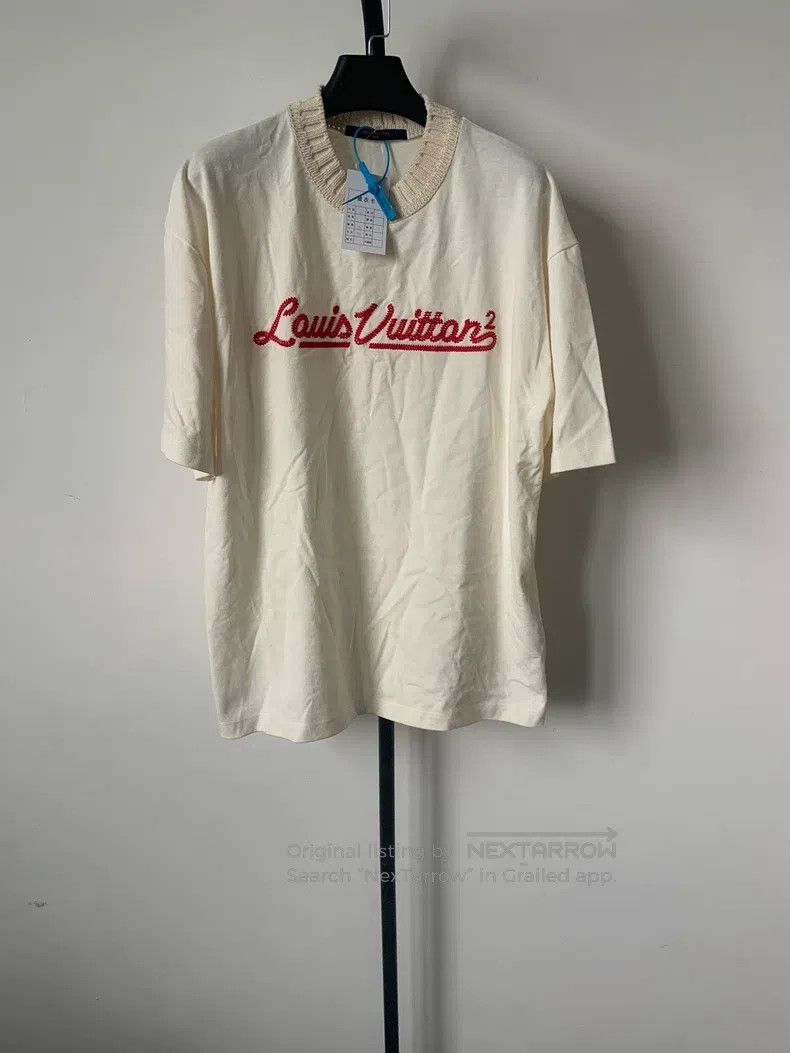 Louis Vuitton Louis Vuitton Logo monogram embroidered crew neck short sl Size US L / EU 52-54 / 3 - 1 Thumbnail