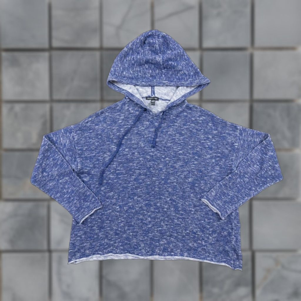 Eileen Fisher Eileen Fisher Women's Oversized Knit Hoodie XXS Blue Boxy Pullover Cotton Linen Size XXS / US 00 / IT 34 - 1 Thumbnail