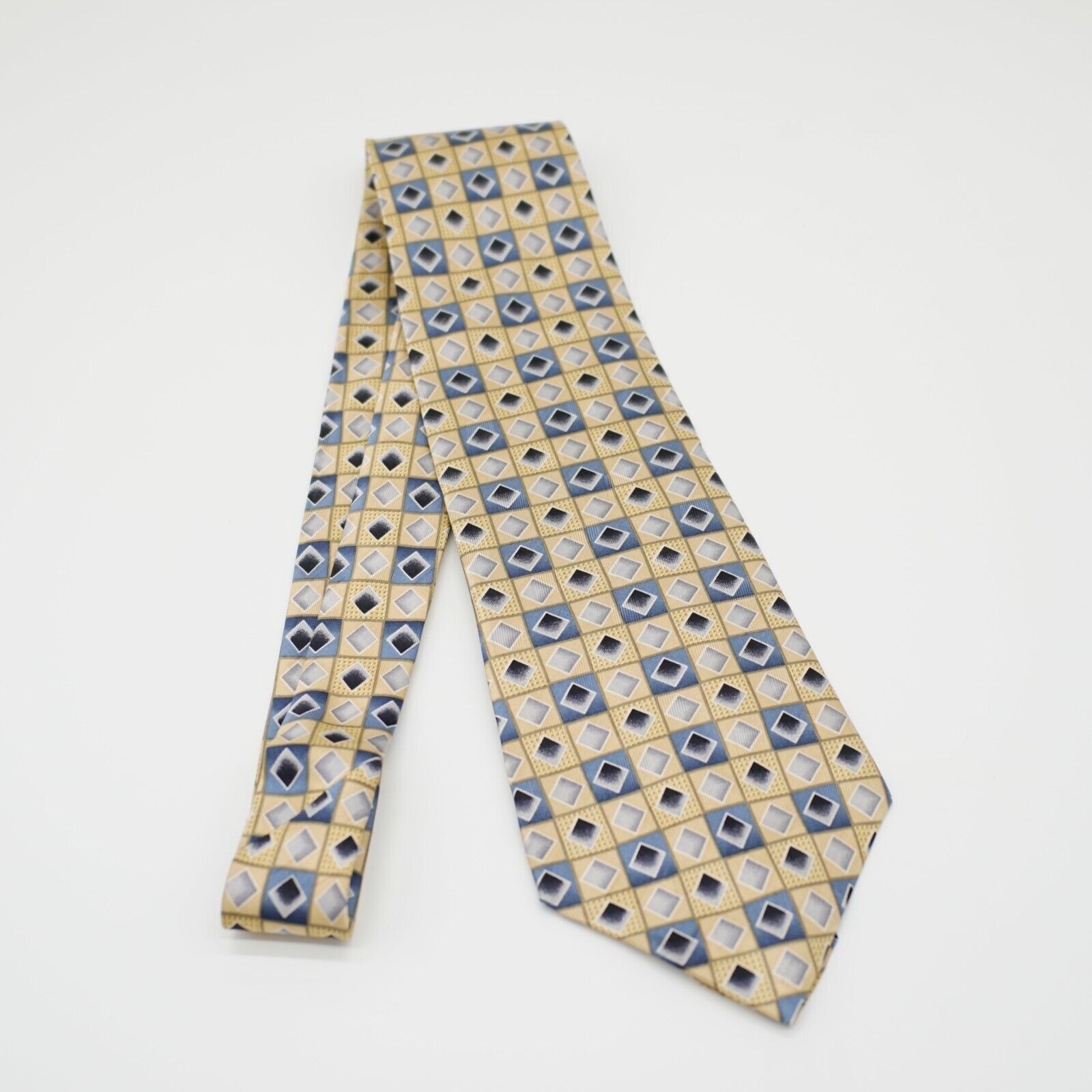 Pierre Cardin Pierre Cardin Yellow Bluish Gray Geometric Jacquard Print Si Size ONE SIZE - 6 Thumbnail