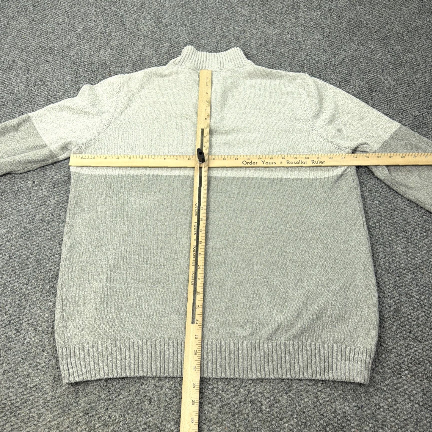 Vintage Preswick & Moore Sweater Mens 2XL Gray Quarter Zip Mock Neck Knit Pullover Size US XXL / EU 58 / 5 - 4 Thumbnail