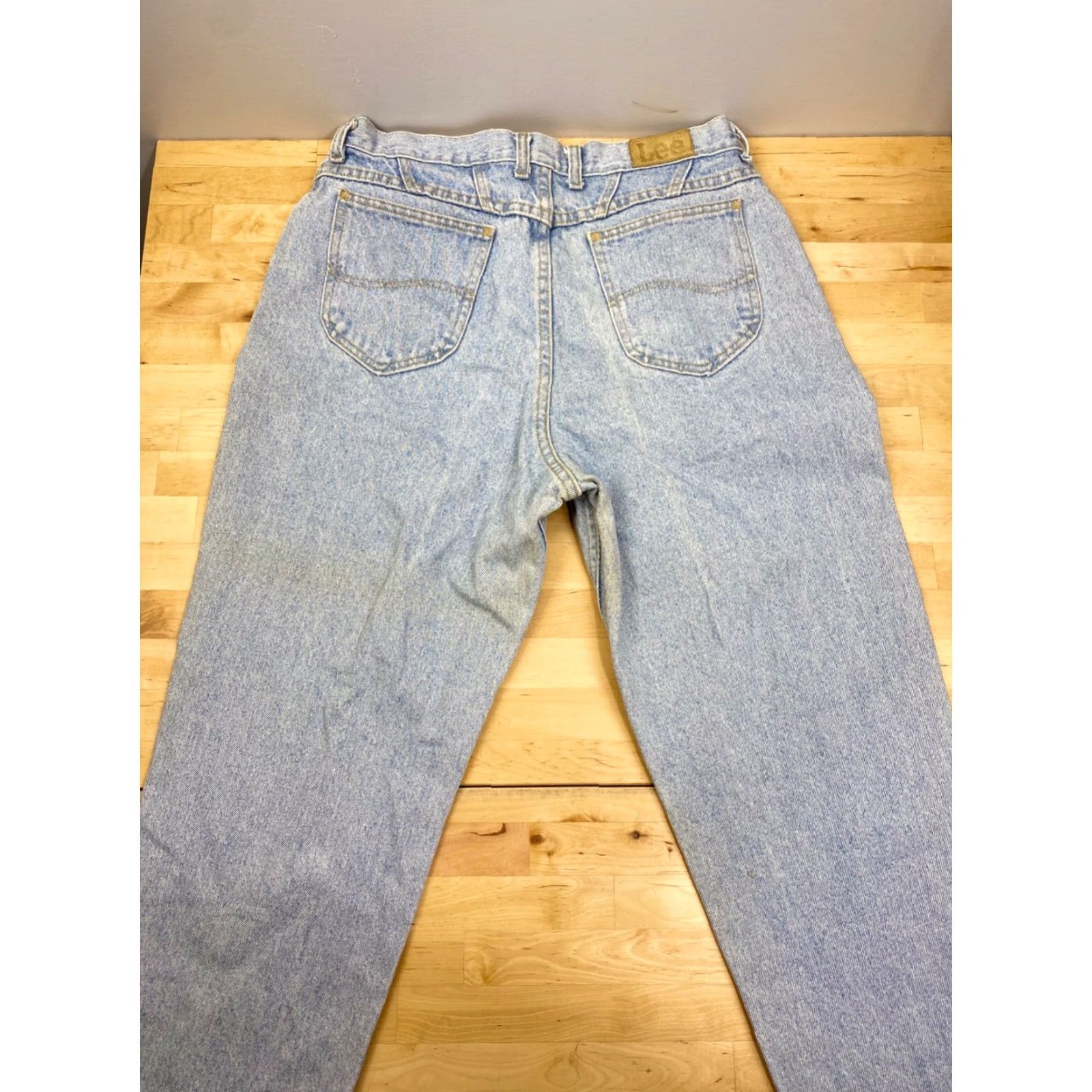 Lee VINTAGE Lee Womens Jeans 16 Med Hi Rise Mom Light Wash Blue Denim 5365 Ladies High Rise Size 38" / US 16 / IT 52 - 3 Thumbnail