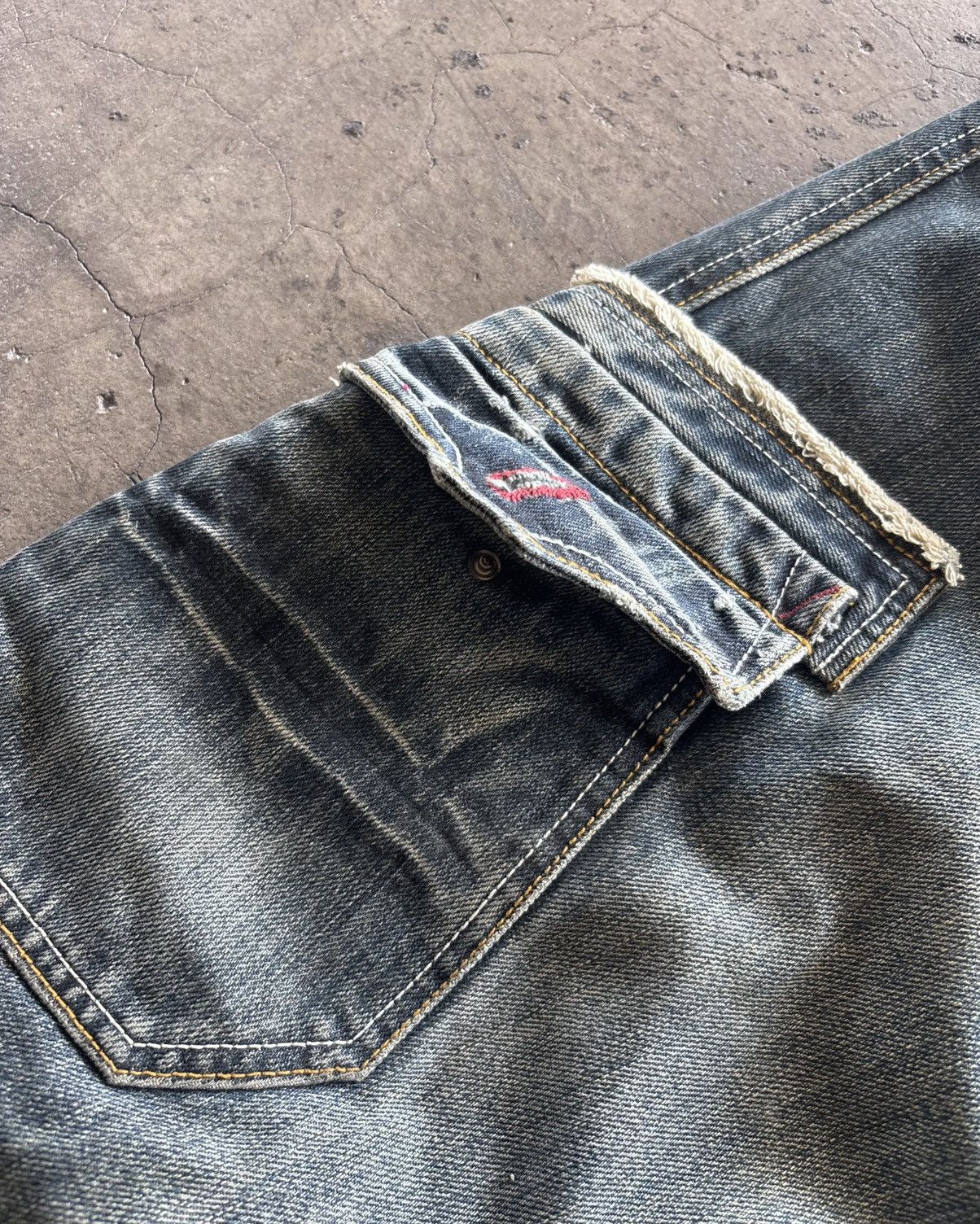 Japanese Brand Vintage Bang Bang Cargo Washed Denim Jeans Size US 32 / EU 48 - 4 Thumbnail