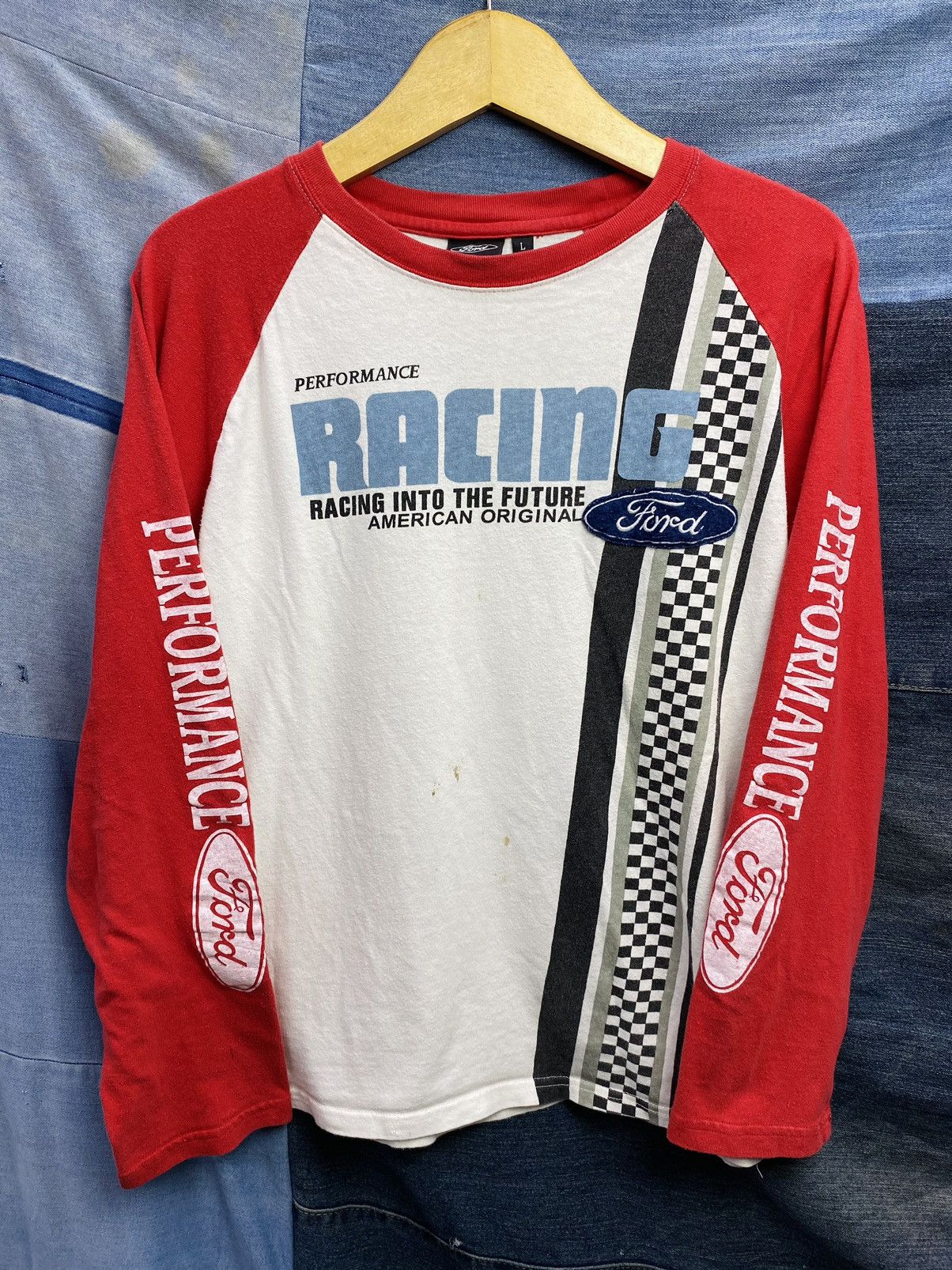 Japanese Brand vintage racing ford longsleeve Size US L / EU 52-54 / 3 - 3 Thumbnail