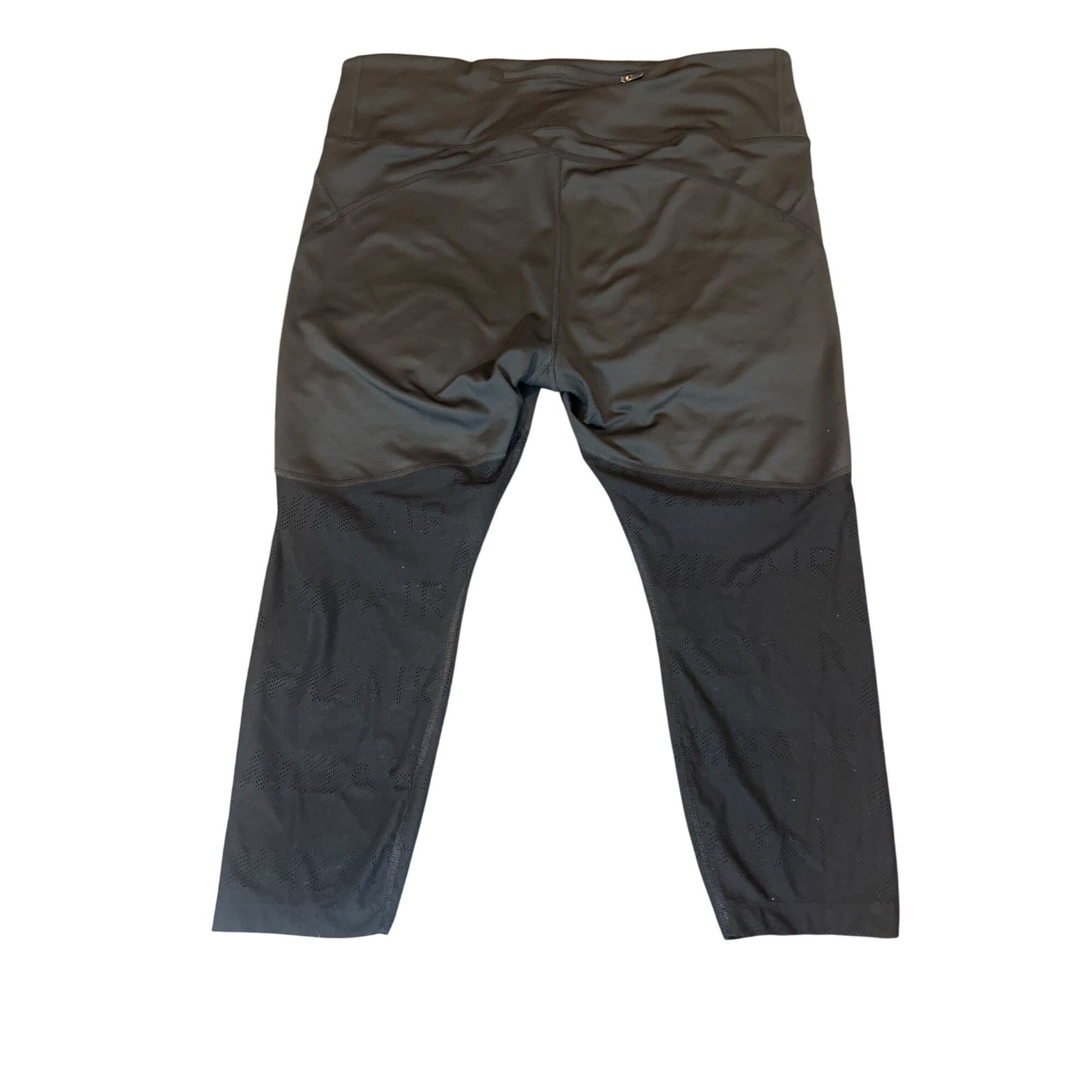 Nike Nike Air Dri-Fit Womens 2X Cropped Leggings Black Polyester Size 42" / US 20 - 2 Thumbnail