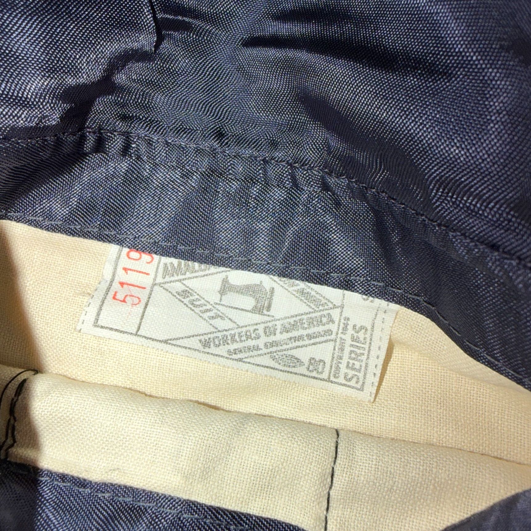 Doublet VINTAGE Rockingham Wool Suit Jacket - 60s Pinstripe Double Breasted Navy Blue 42 Regular Size Men’s 1960s Size 42R - 4 Thumbnail