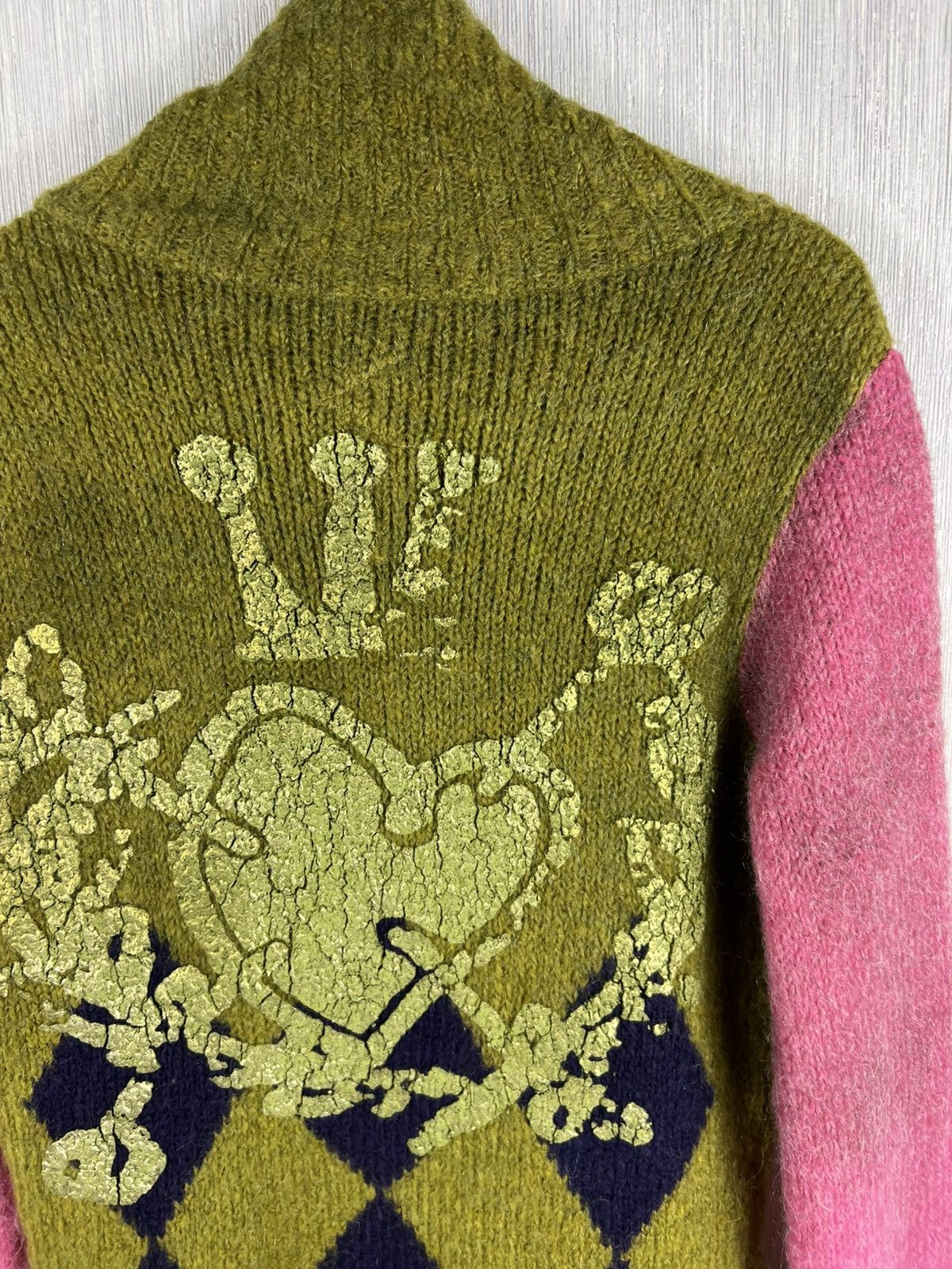 Vintage Vintage 90s einstein prog prod mohair cardigan sweater knit Size S / US 4 / IT 40 - 23 Thumbnail