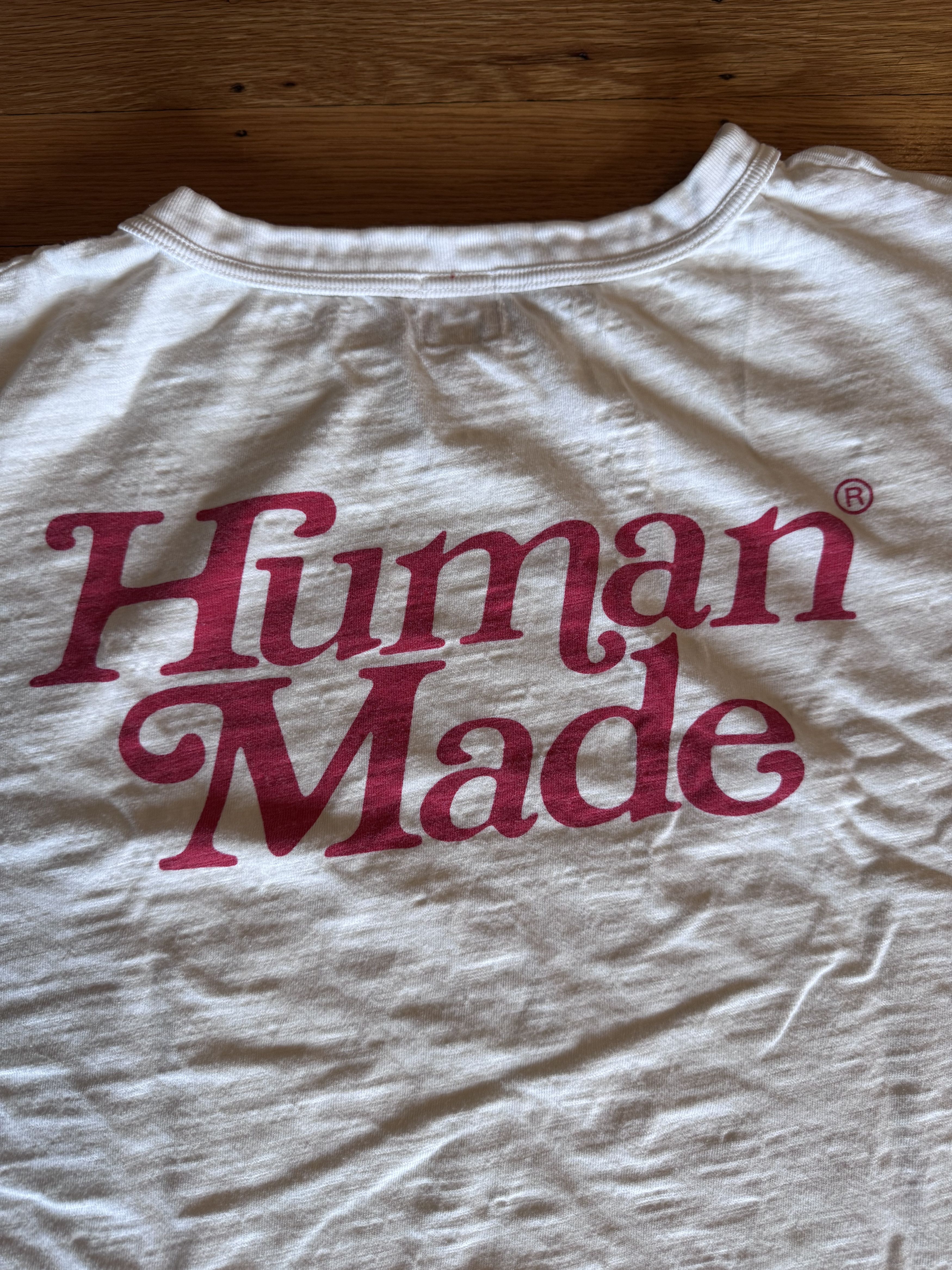 Girls Don't Cry × Human Made Human Made Girls Don't Cry White Loopwheel Tee Size US XL / EU 56 / 4 - 3 Thumbnail