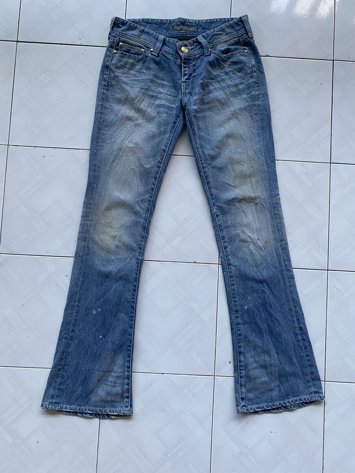 Vanquish Vanquish Painted Flare Jeans Size 32" / US 10 / IT 46 - 3 Thumbnail