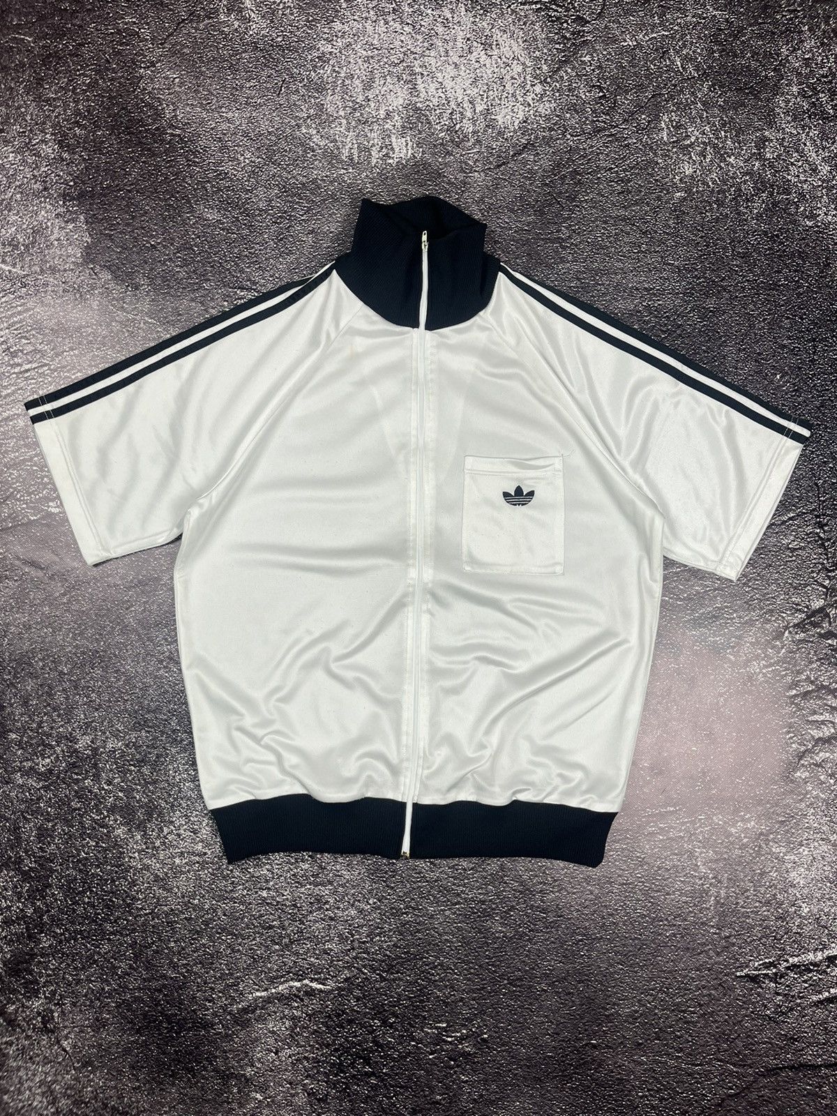 Adidas Adidas Vintage Full Zip Short Sleeve Track Jacket Size US XL / EU 56 / 4 - 1 Thumbnail