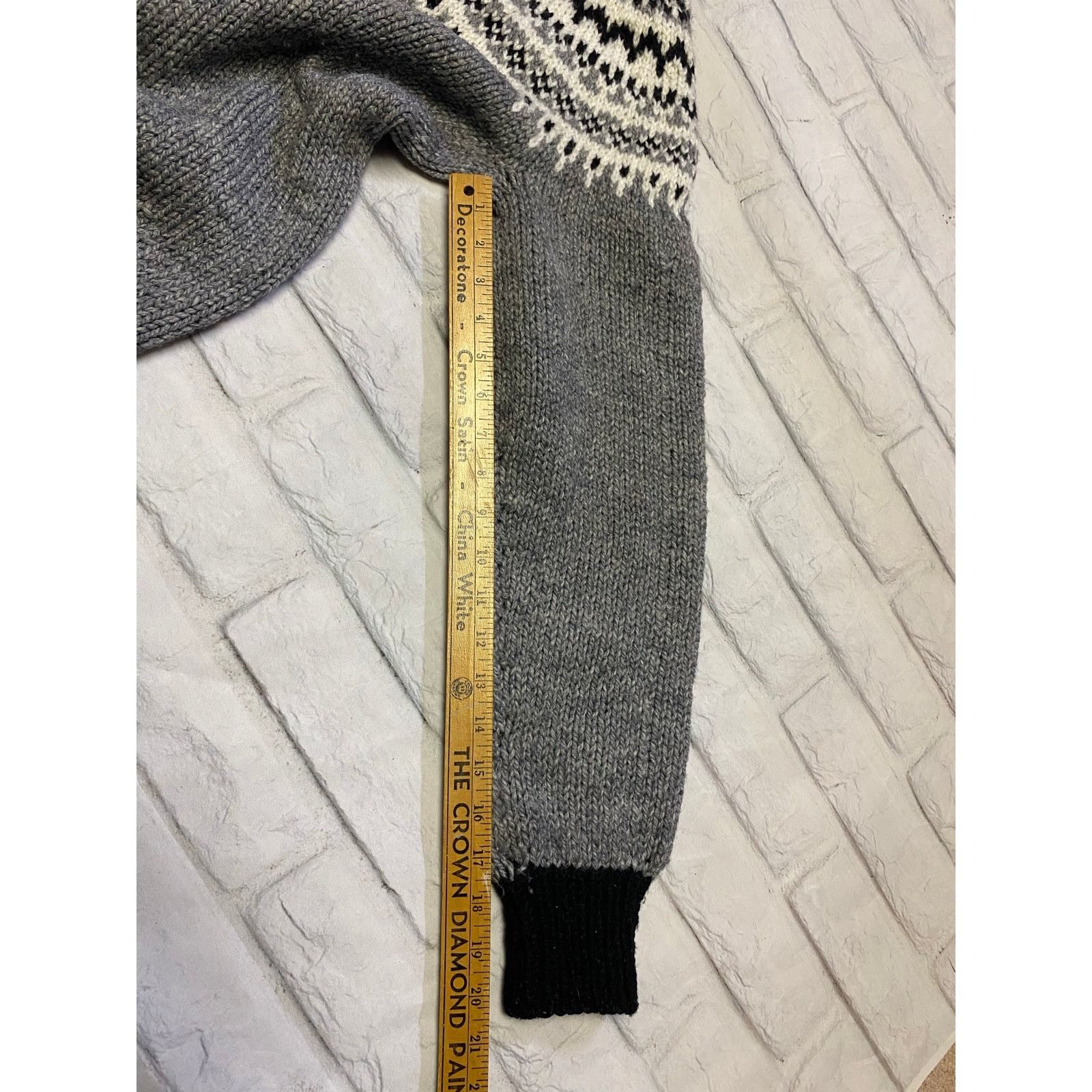 Handmade Hand Knitted Fair Isle Sweater Women Medium or Men S Size M / US 6-8 / IT 42-44 - 5 Thumbnail