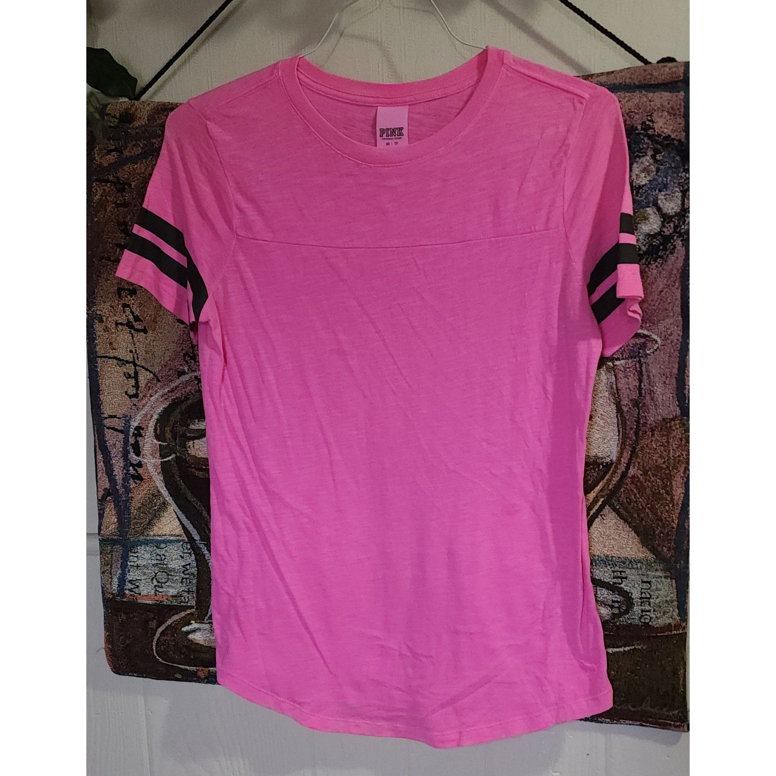 Victoria's Secret PINK by VICTORIA'S SECRET JERSEY TOP SMALL STRIPE SLEEVES XS Size XS / US 0-2 / IT 36-38 - 1 Thumbnail