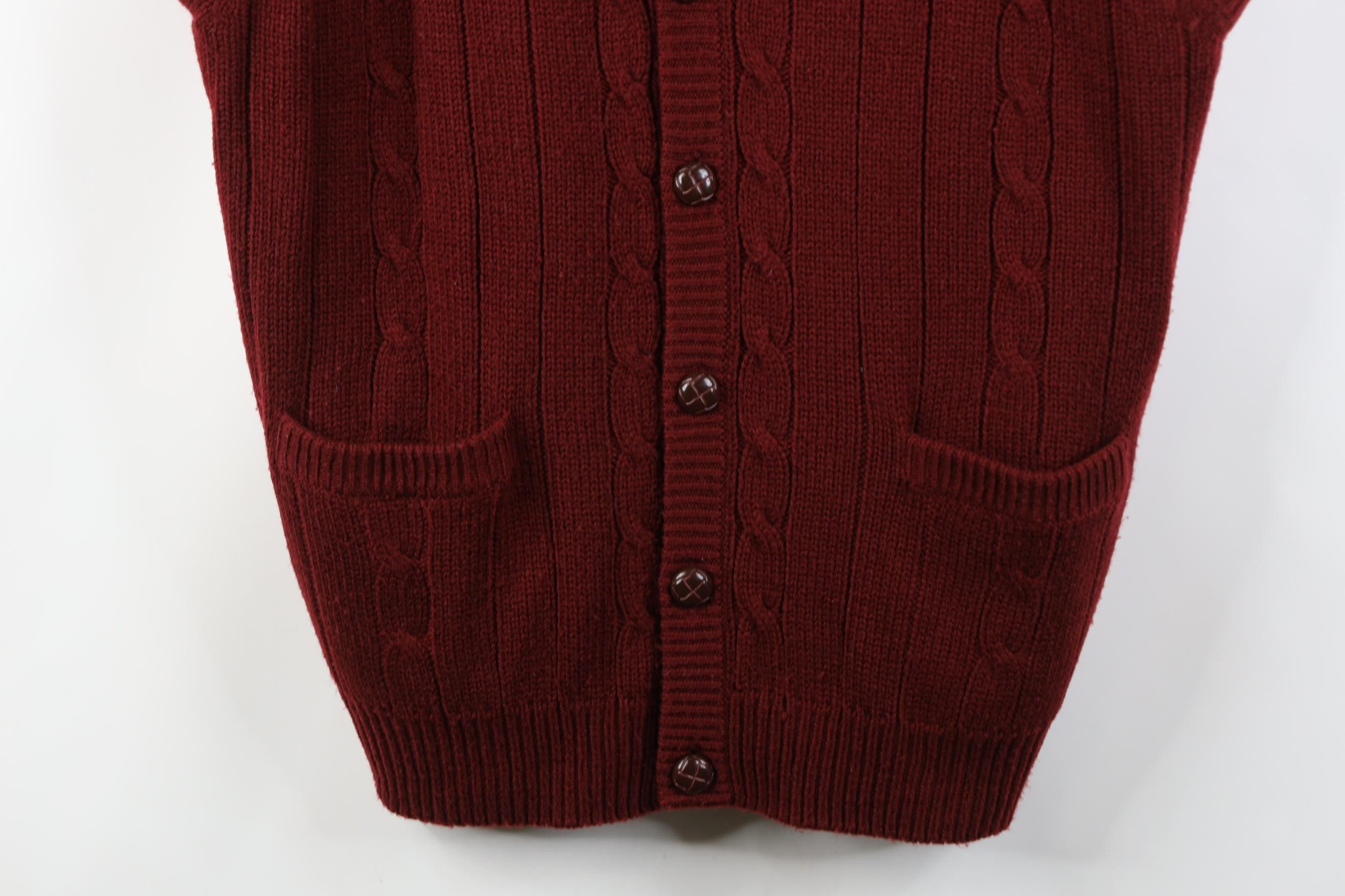 Vintage Vintage 90s Streetwear Ribbed Knit Cardigan Sweater Vest Size US XL / EU 56 / 4 - 3 Thumbnail