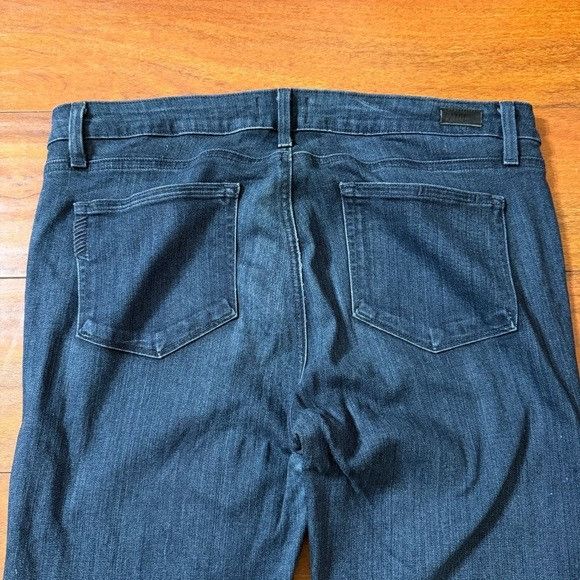 Paige PAIGE Manhattan Dark Blue Flare Jeans Sz 33 Size 33" - 4 Thumbnail