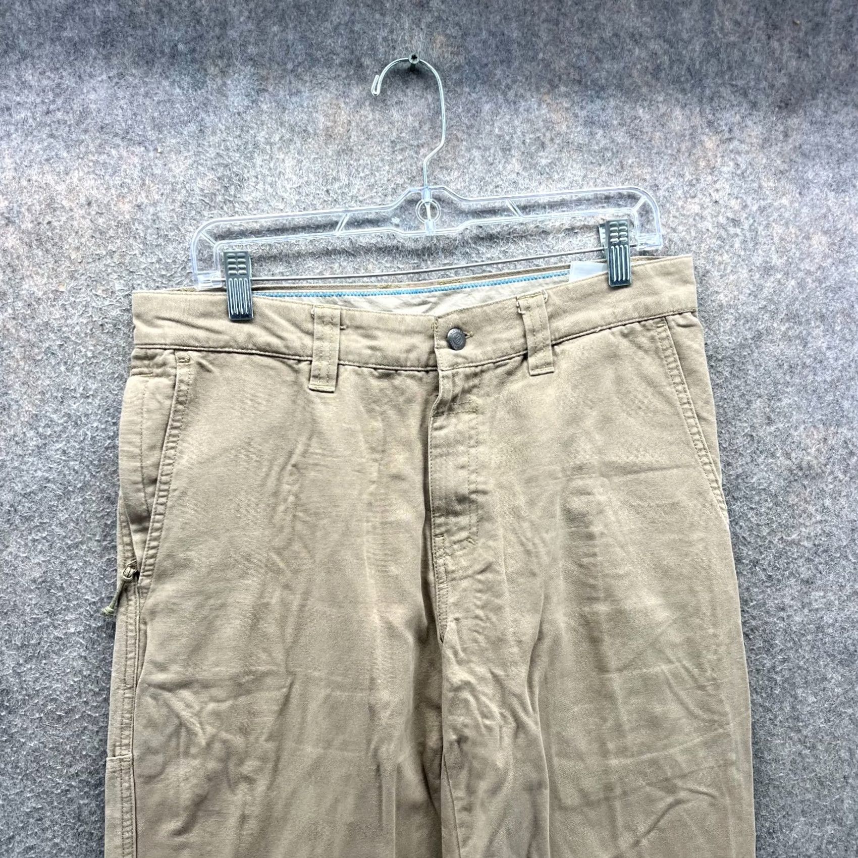 Vintage Columbia Pants Mens 32x34 Khaki Beige Cotton Blend Chino Casual Outdoor Straight Leg Pockets Size US 32 / EU 48 - 6 Thumbnail