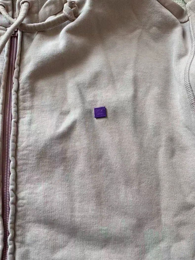 Acne Studios Acne Studios Face Expression Faded Zip Hooded Sweatshirt Size US XXS / EU 40 - 3 Thumbnail