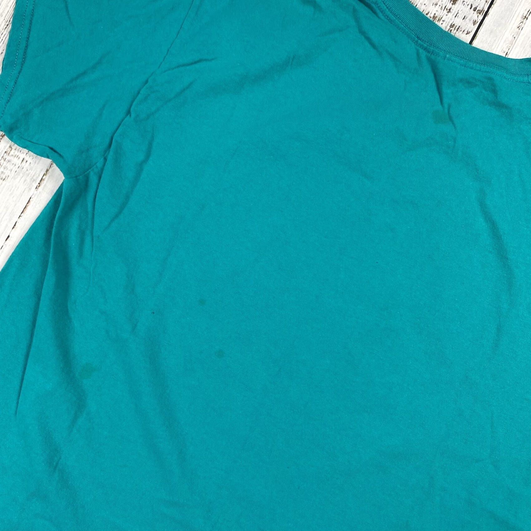 Gildan VINTAGE 1991 TopSail Turtle Project Eco Nature T-Shirt Men Size Large Teal Graphic Eco woods Size US L / EU 52-54 / 3 - 8 Thumbnail