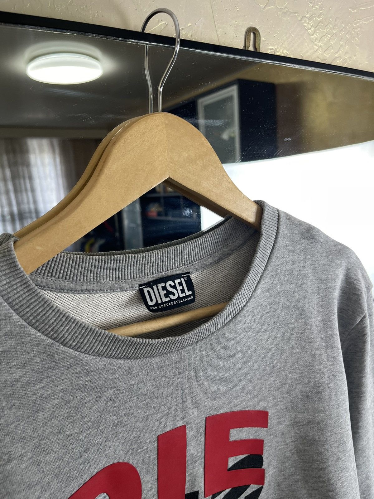 Diesel Diesel Split Logo Graphic Sweatshirt -Technical Cotton Blend Size US L / EU 52-54 / 3 - 2 Thumbnail