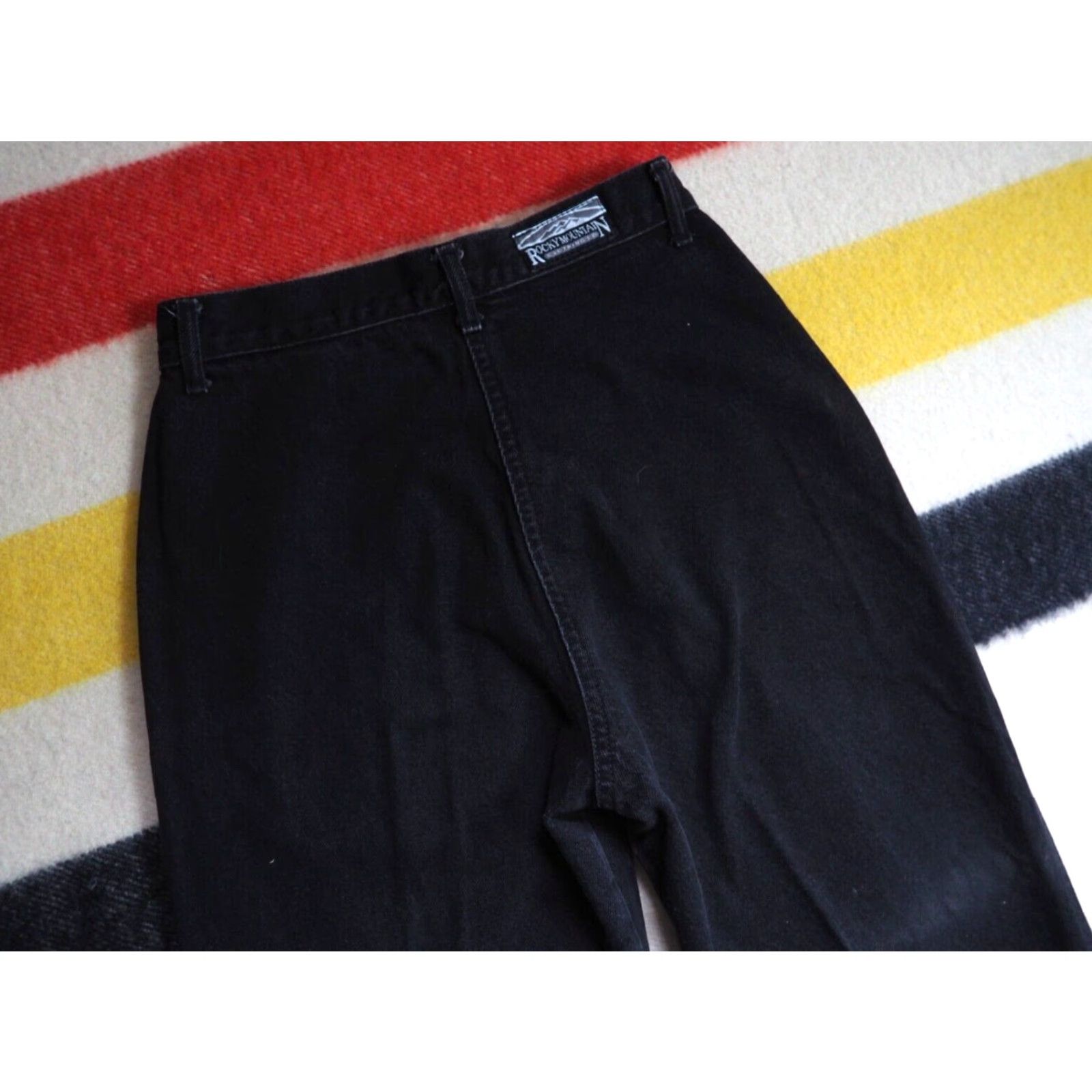 Vintage VINTAGE Rocky Mountain Denim Jeans 26x34 Black 80s 90s Glam Rock Womens" Size 26" / US 2 / IT 38 - 4 Thumbnail