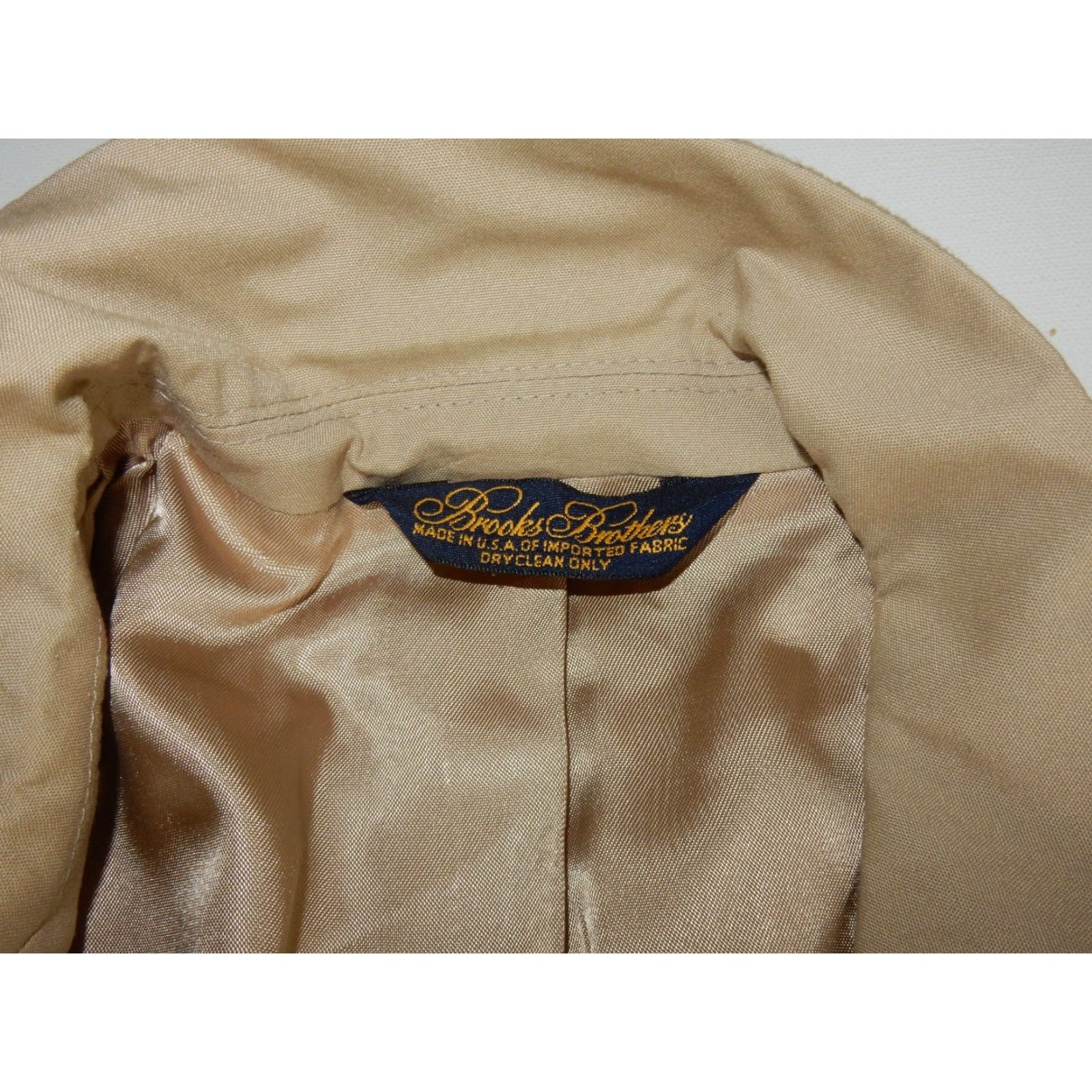 Brooks Brothers VINTAGE Brooks Brothers Blazer Jacket Men's Size 42S Beige Wool Size 42R - 5 Thumbnail